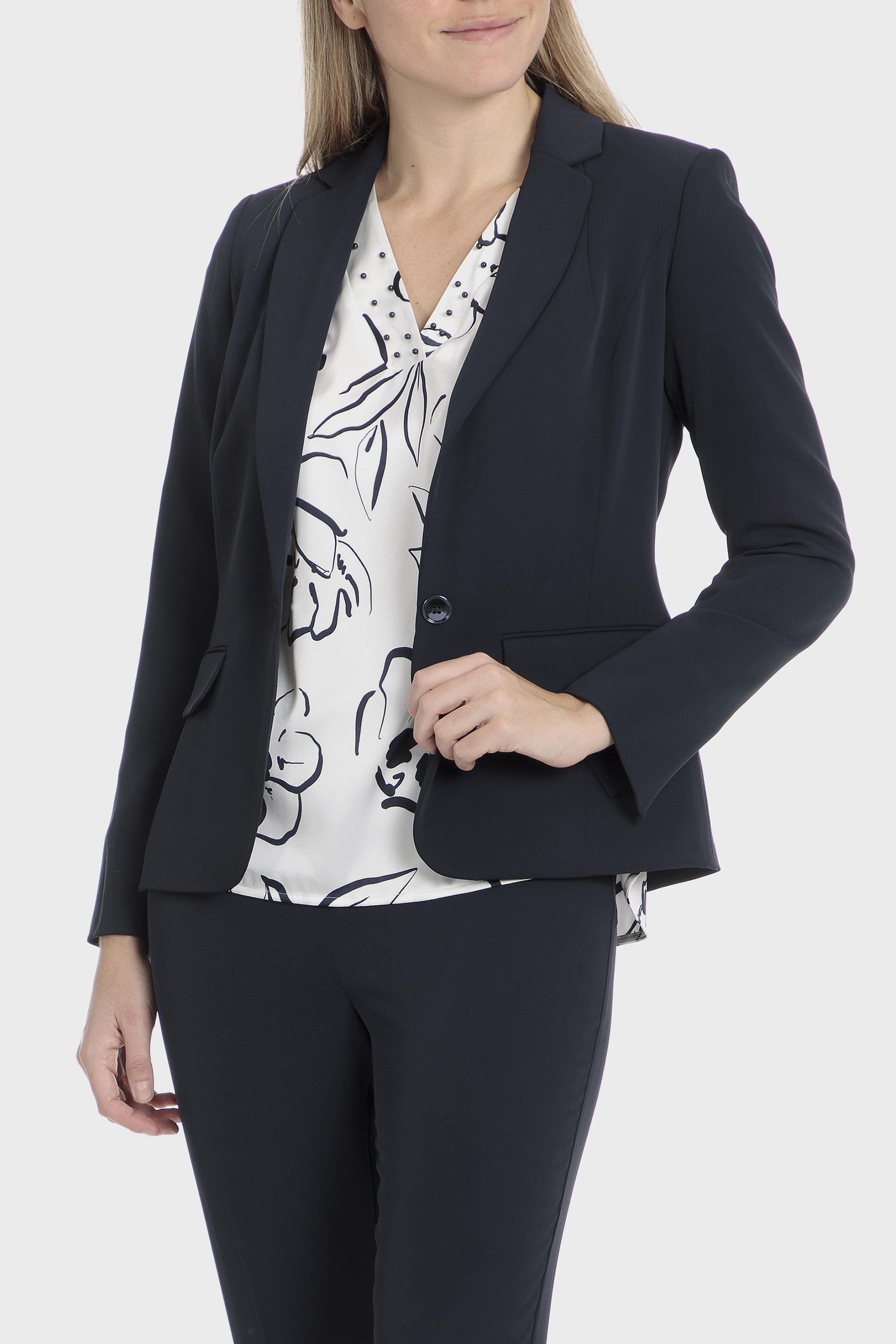 Single Breasted Blazer Navy, Blue Navy, large image number 0