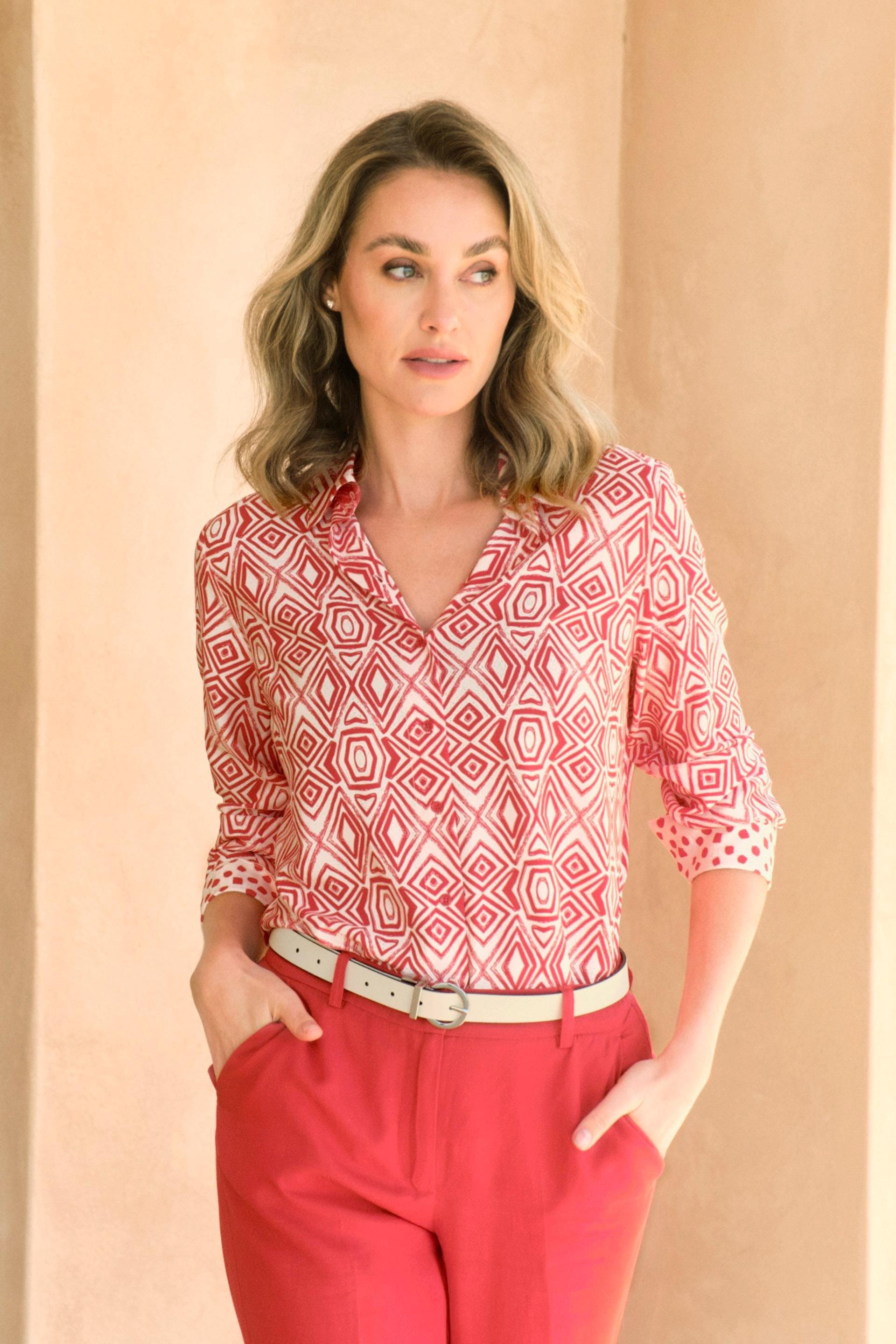 Red Printed Shirt, , large image number 0