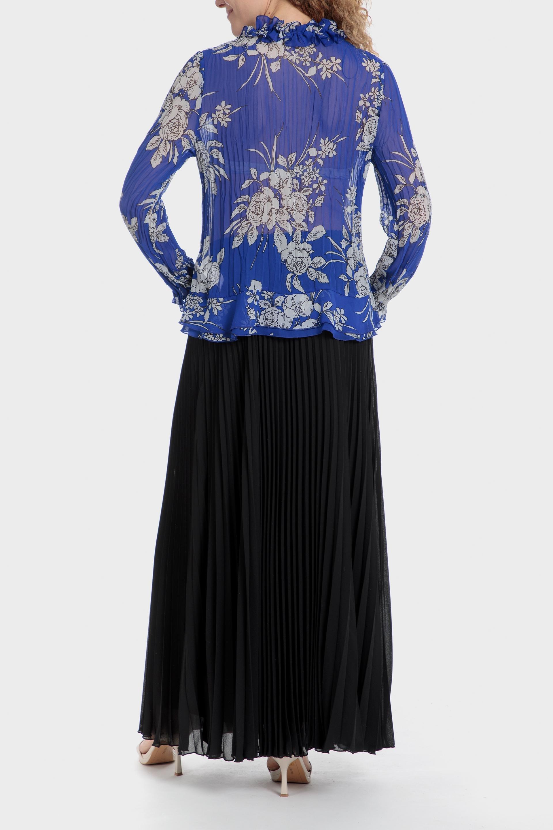 Purple Printed Pleated Shirt, , large image number 3