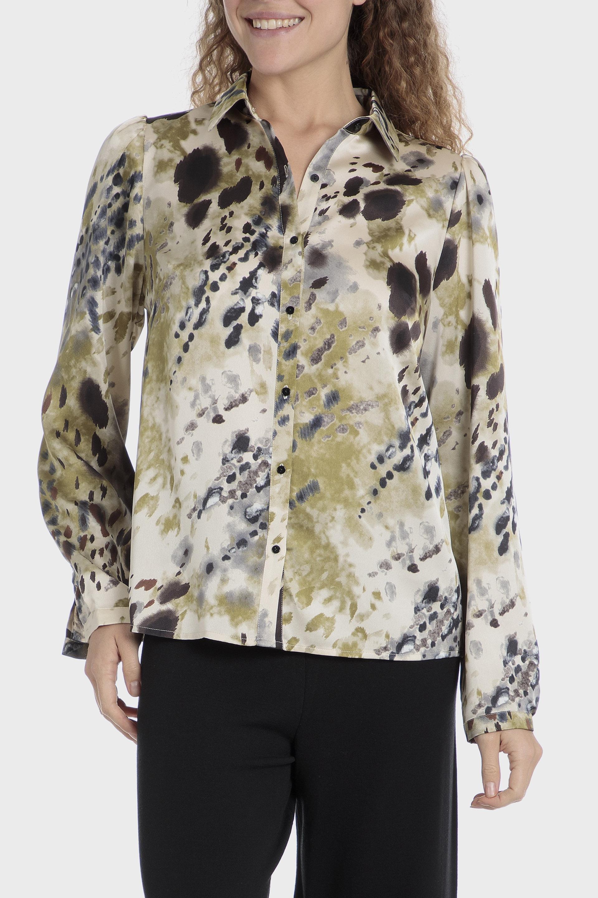 Multicolour Animal Print Shirt, Green Safari, medium