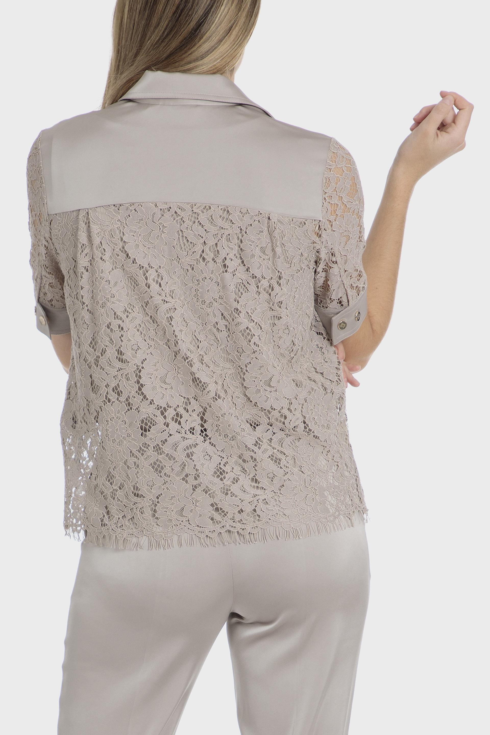 Beige Crochet Shirt, Beige Sand, large image number 1