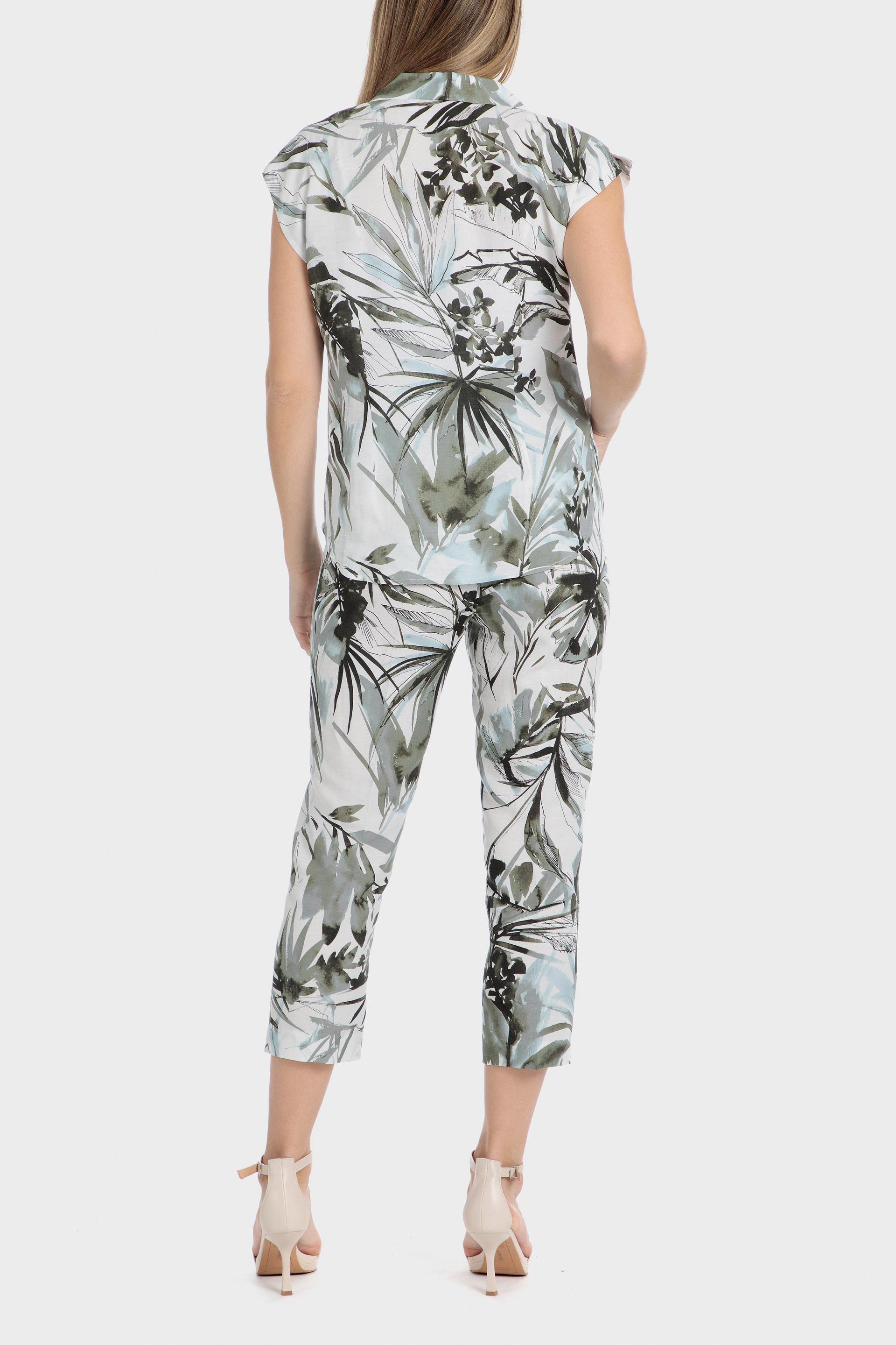 Multicolour Printed Linen Shirt, 3701_316, large image number 4