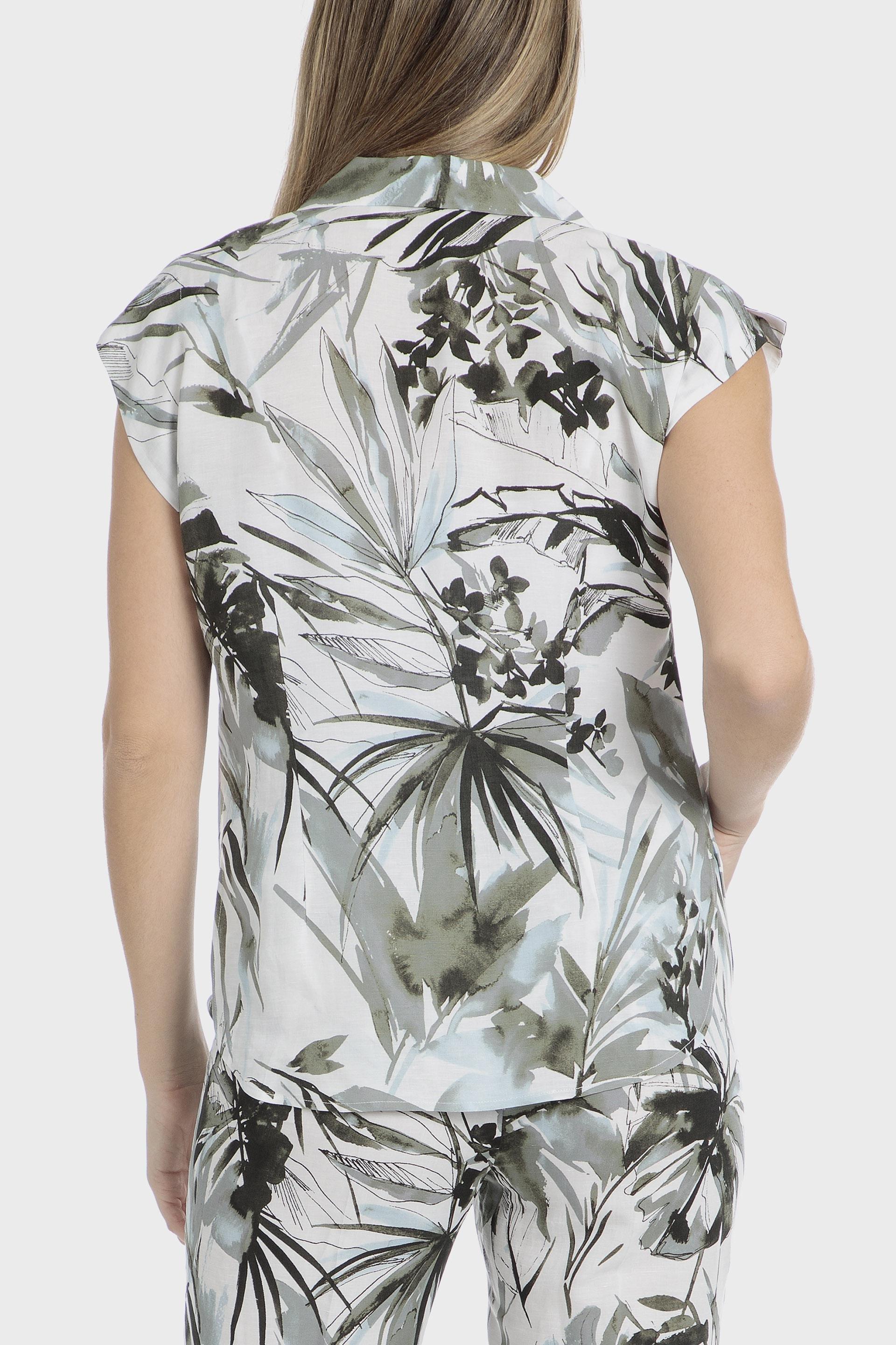 Multicolour Printed Linen Shirt, 3701_316, large image number 5