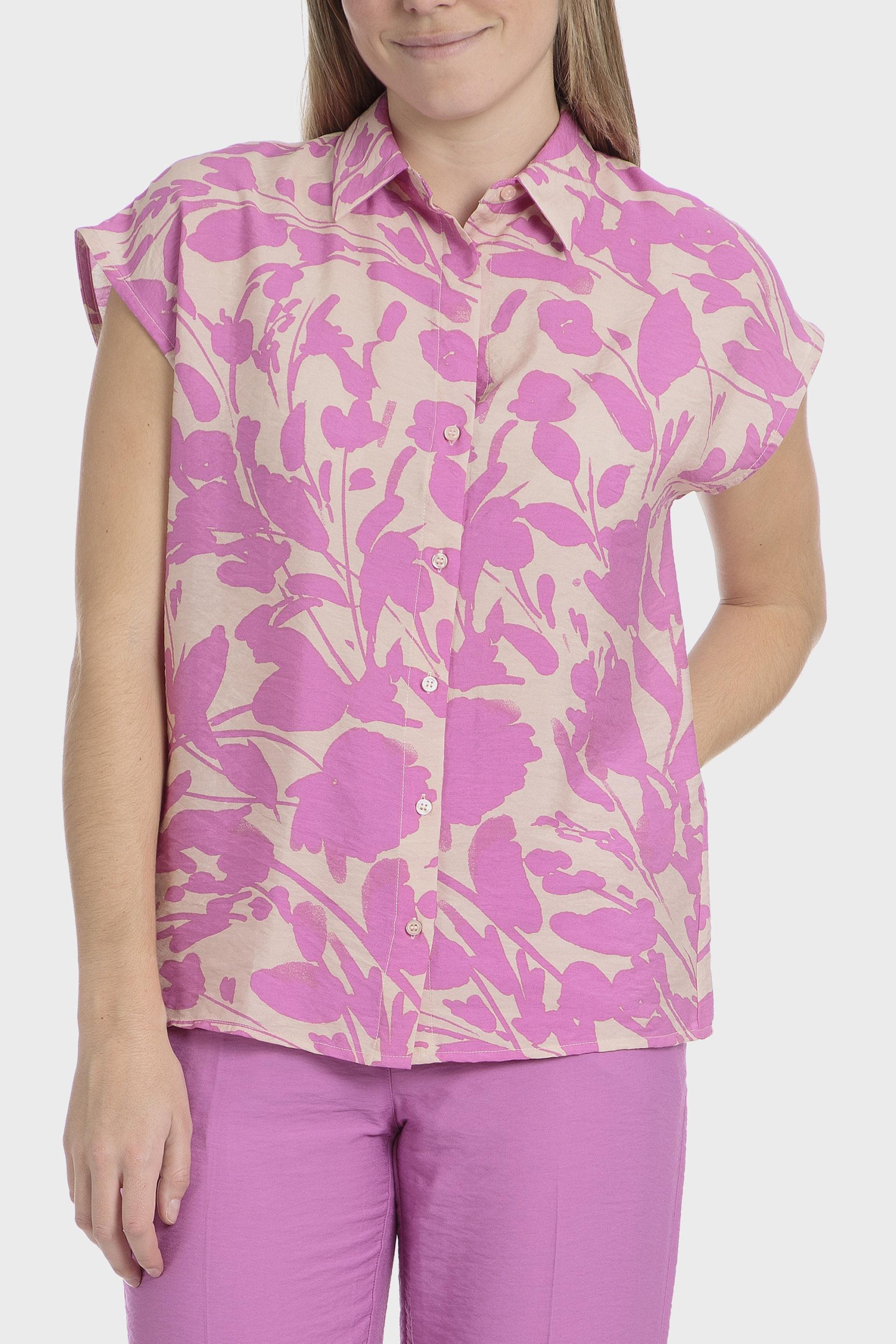 Pink Printed Shirt, Fuchsia Bouganvilla, large image number 0