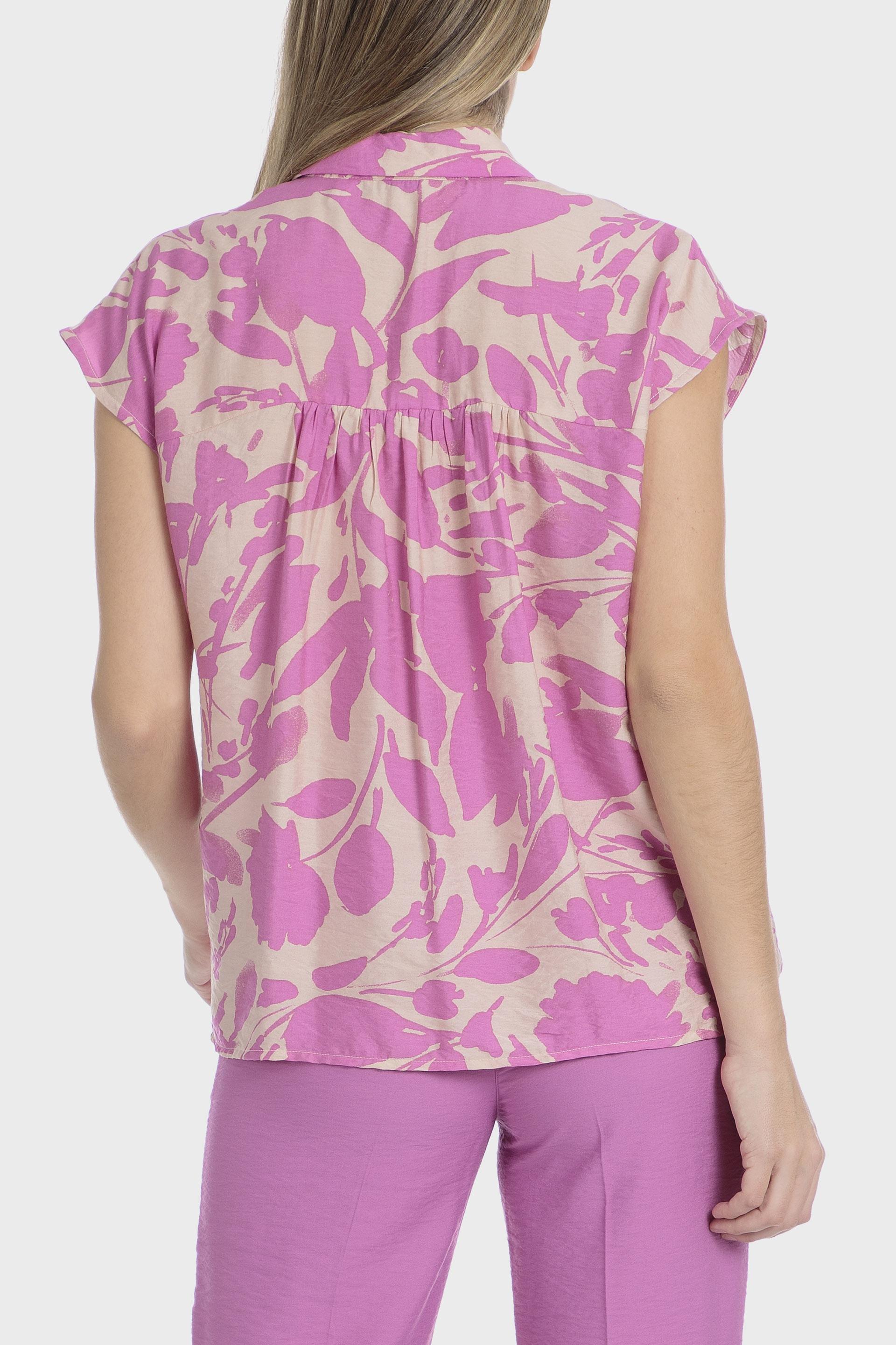 Pink Printed Shirt, Fuchsia Bouganvilla, large image number 1