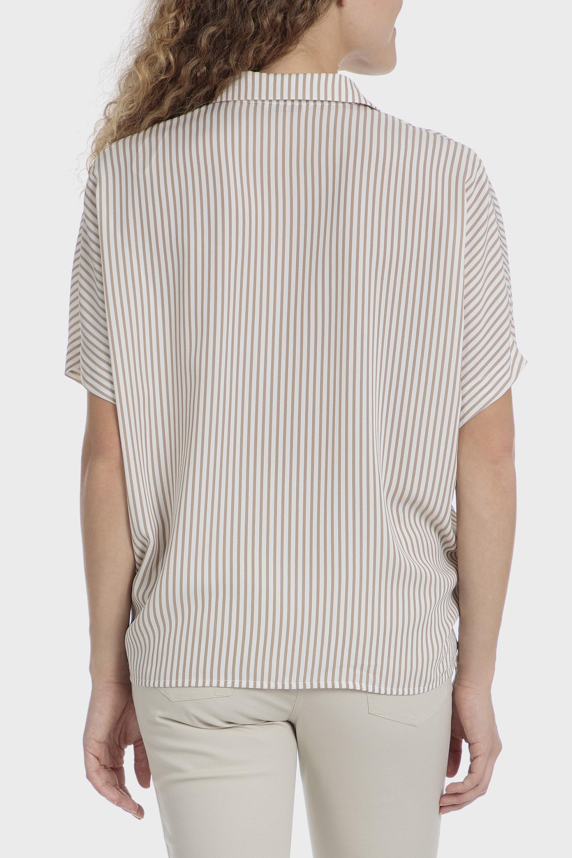 Beige Striped Shirt, , large image number 1