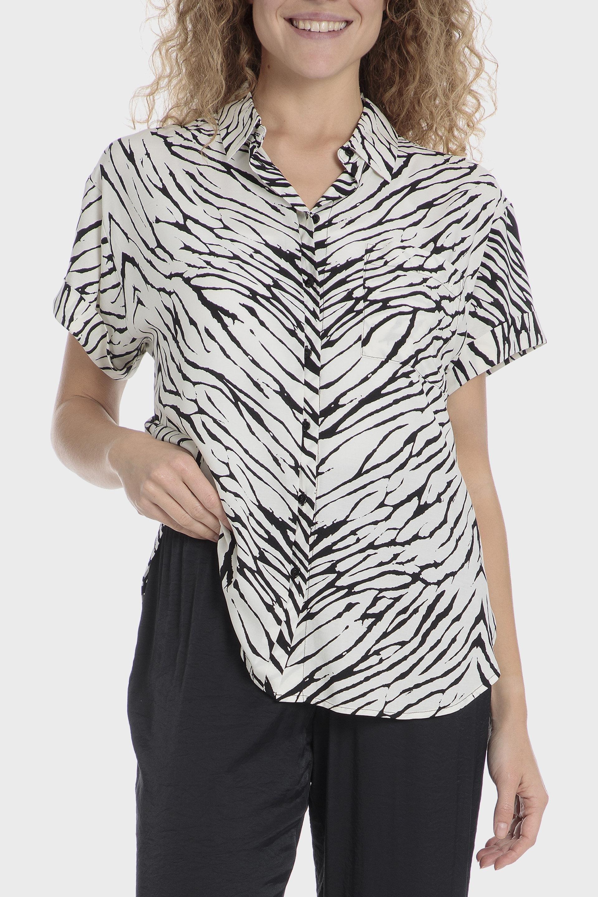 Black Patterned Shirt, , large image number 0
