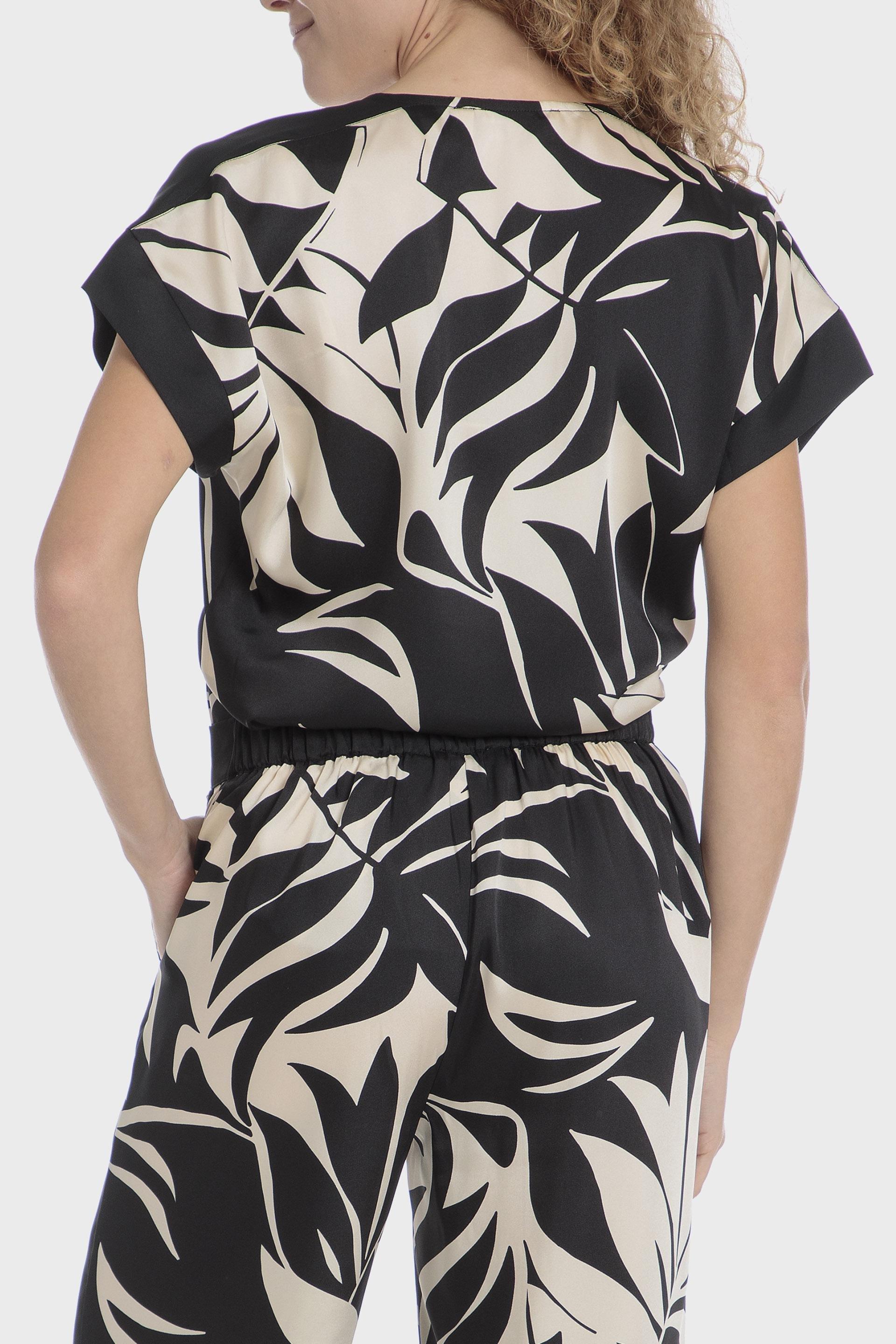 Black Printed blouse, , large image number 1