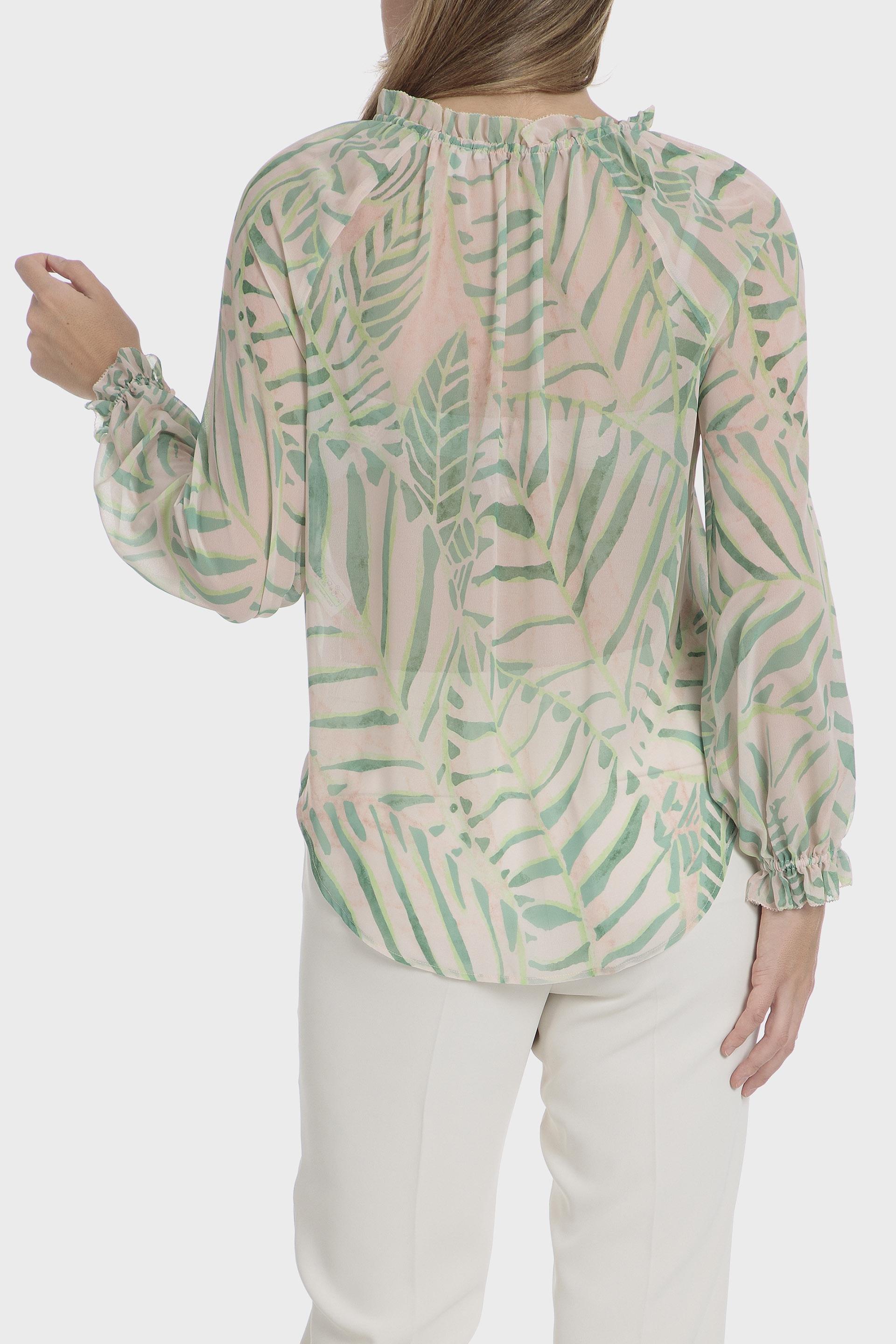 Green Tropical Blouse, , large image number 1