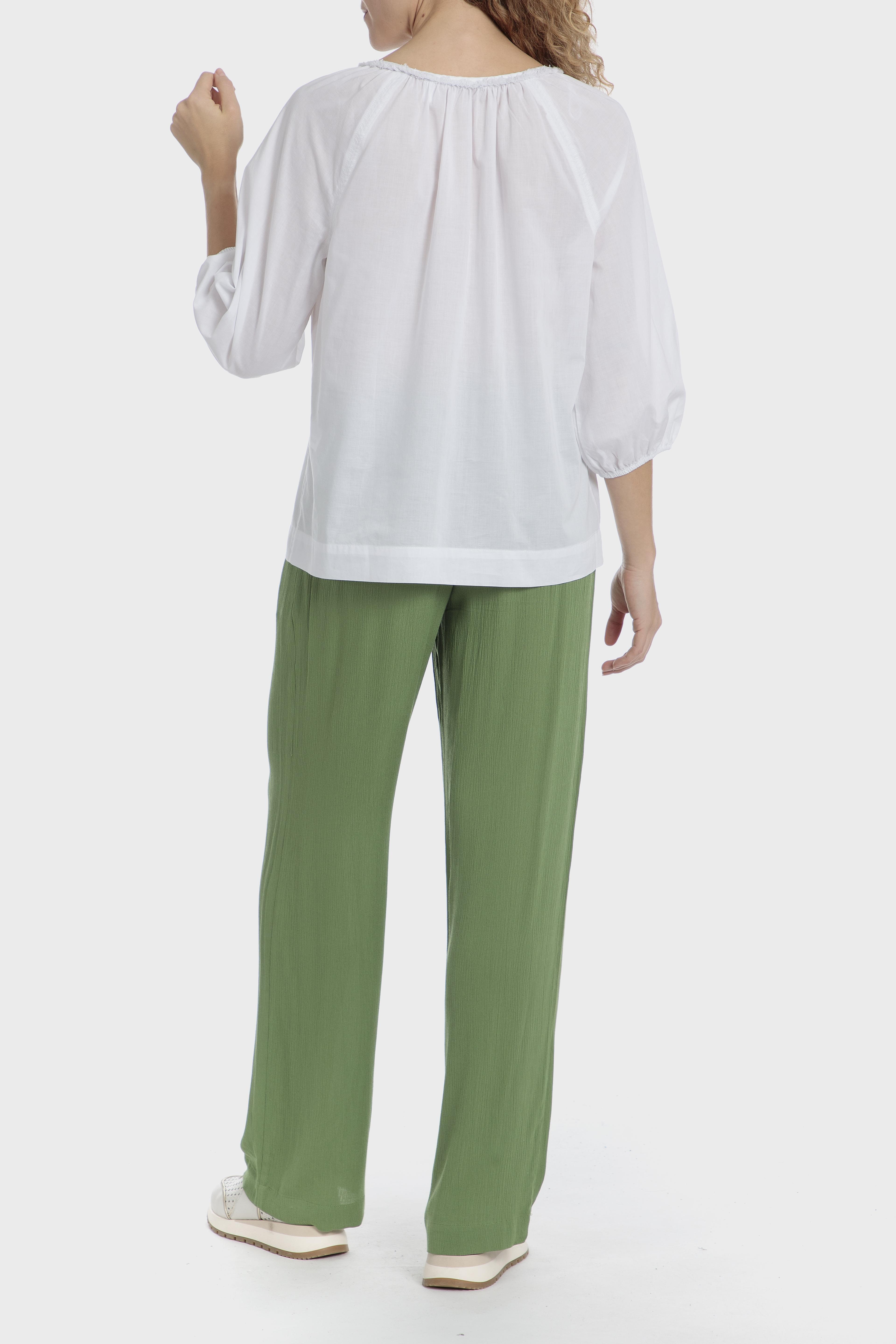 بلوزة بنقشة زهور، أبيض, White, medium