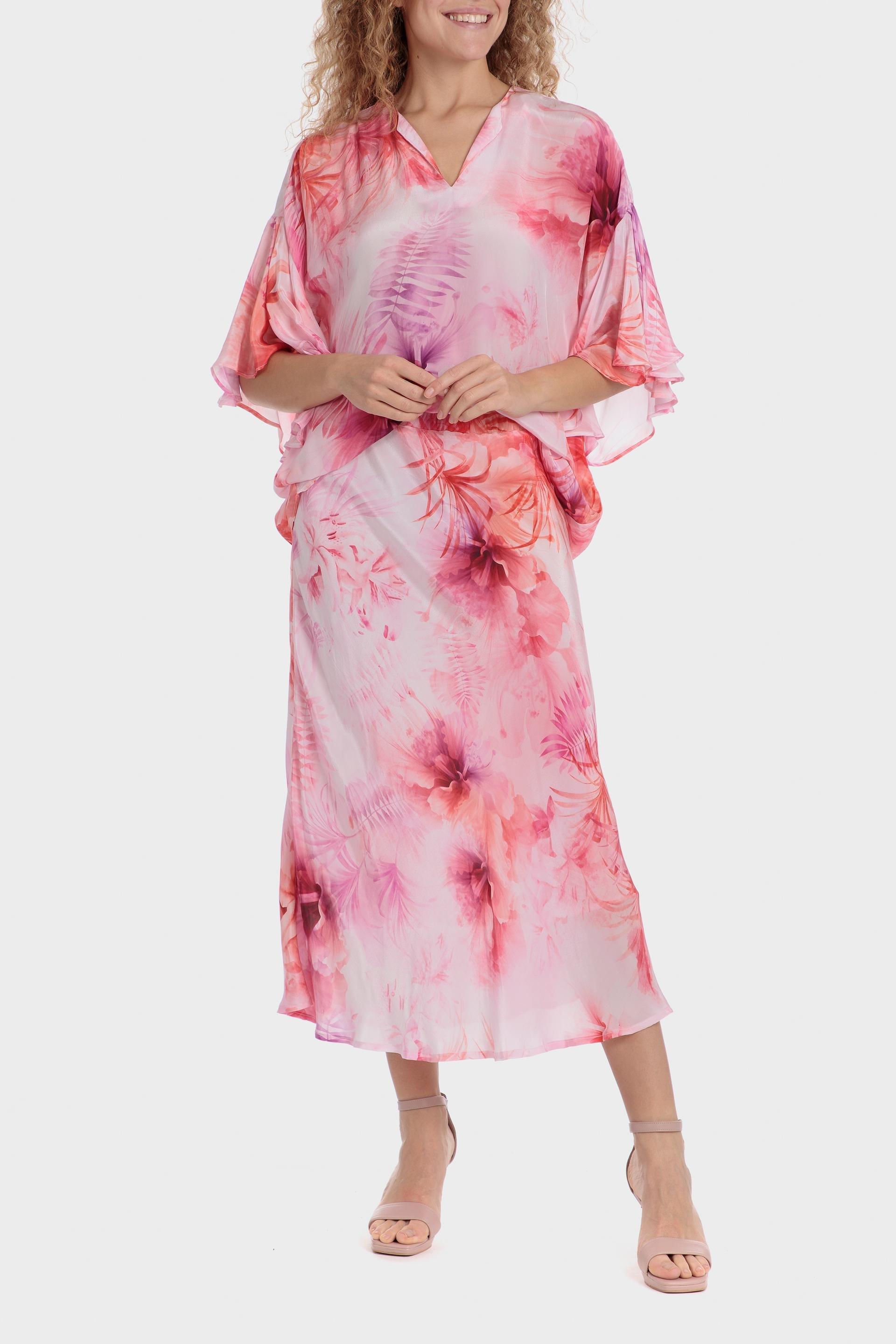 Floral Vacation Blouse, Pink Sorbet, large image number 1