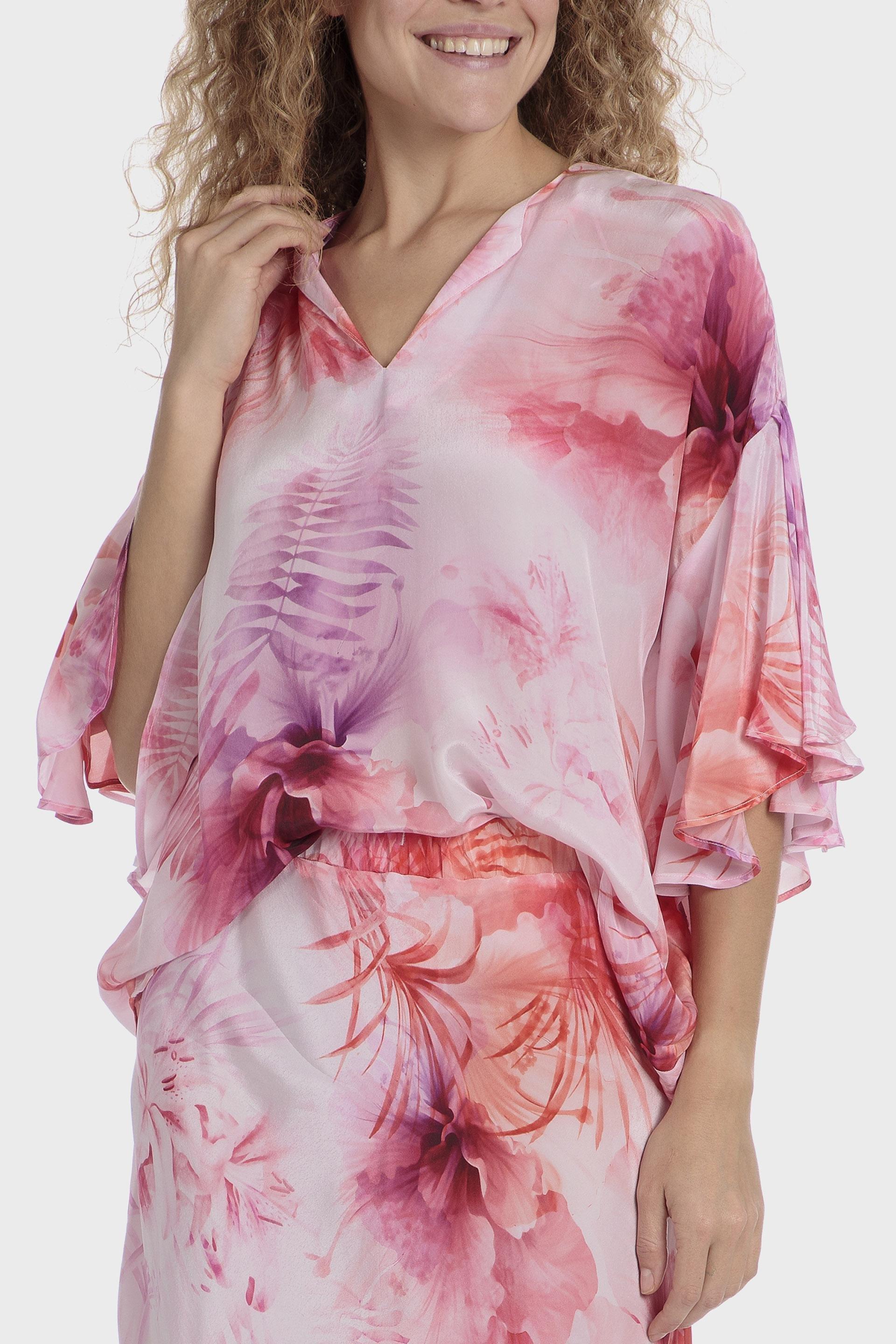 Floral Vacation Blouse, Pink Sorbet, large image number 2