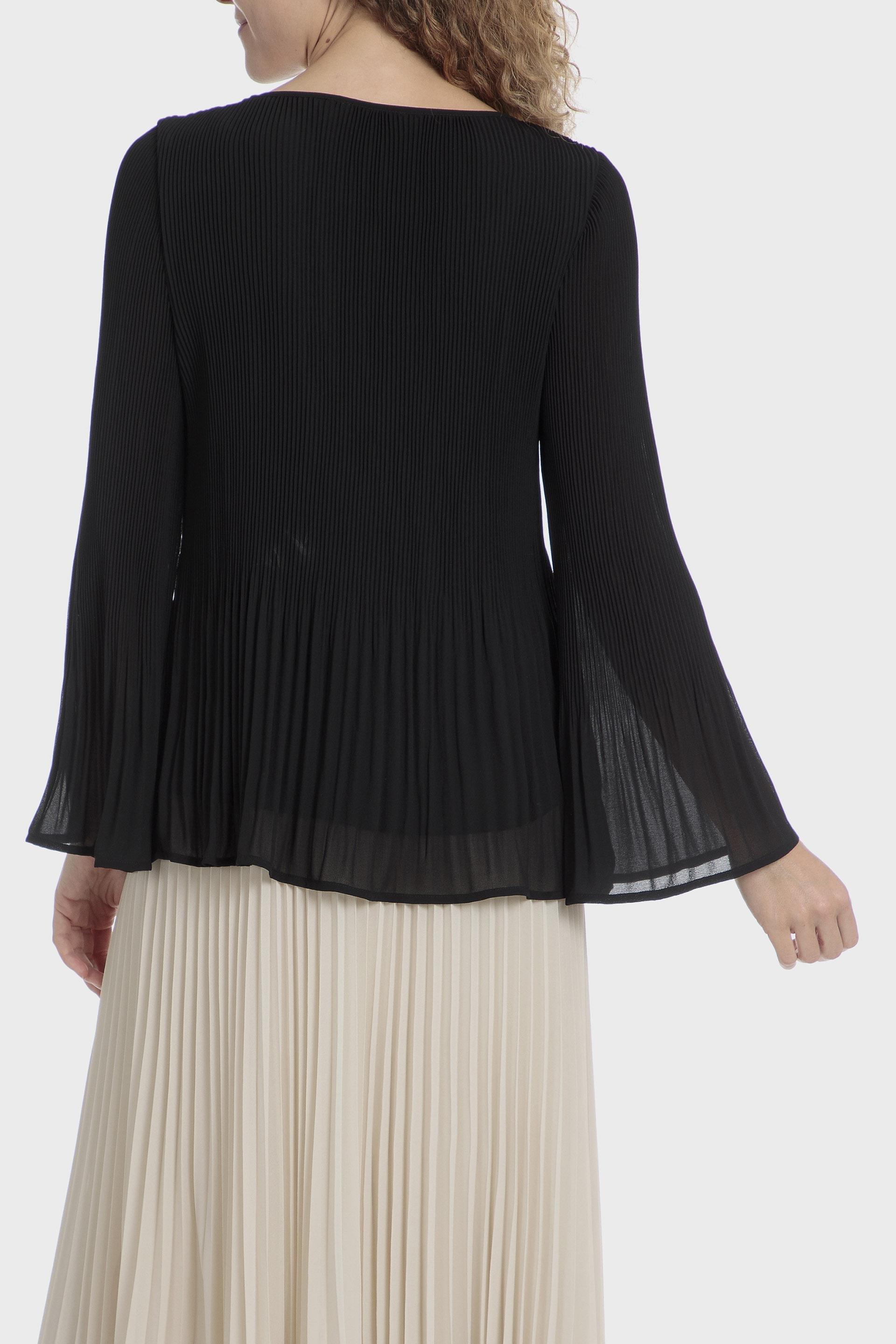 Black Frills Ruffle Blouse, , large image number 2