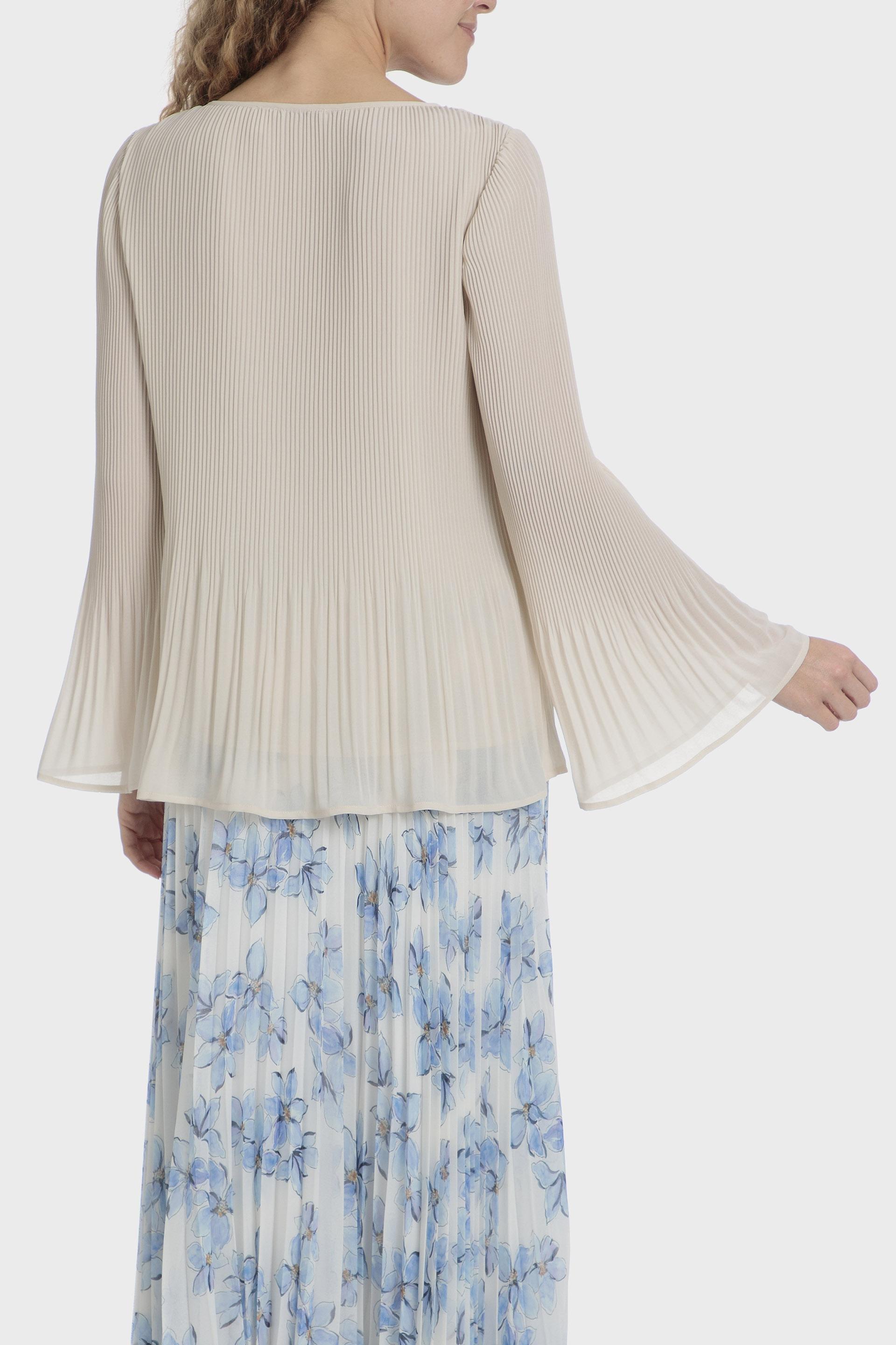 Beige Floral Blouse, , large image number 2