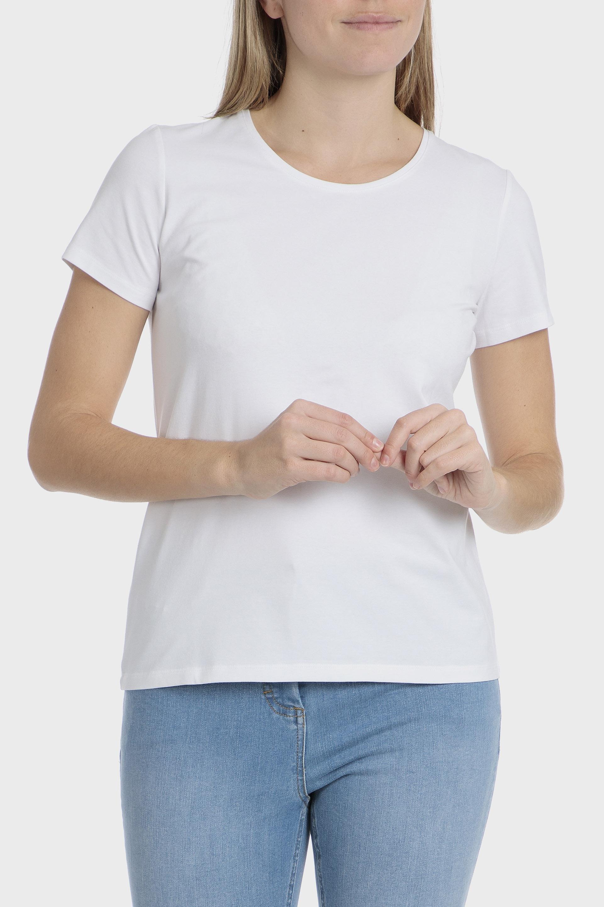 Basic T-Shirt Women, White, large image number 0