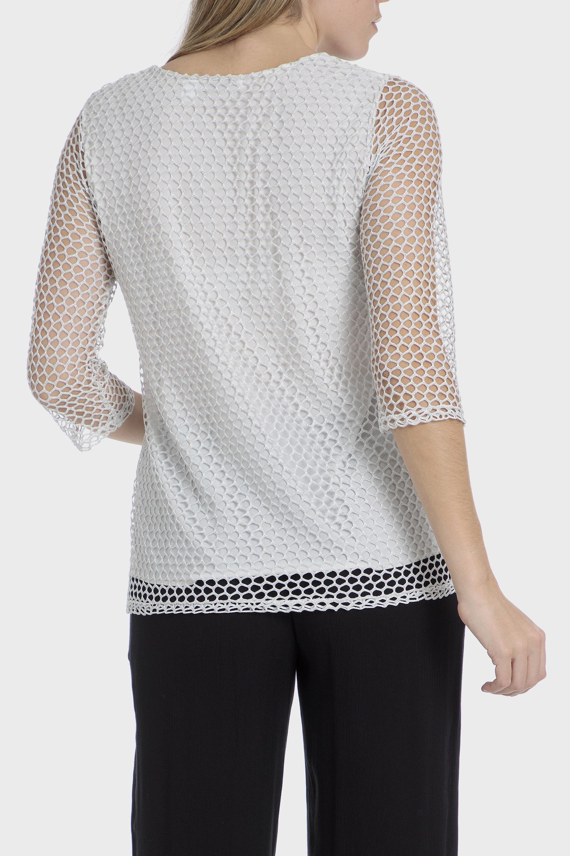 White Mesh T-Shirt, , large image number 1