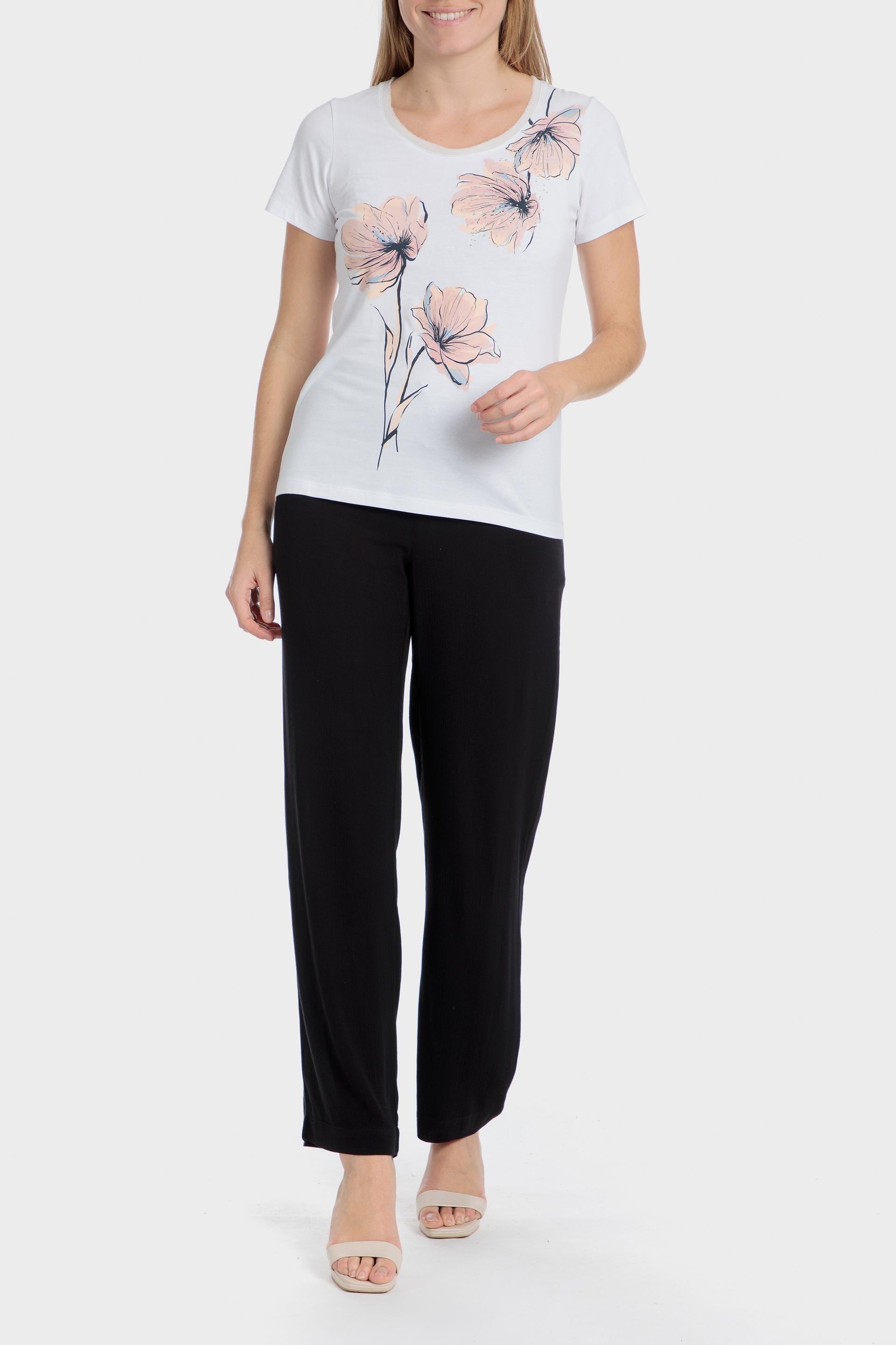 White Printed T-Shirt, , large image number 2