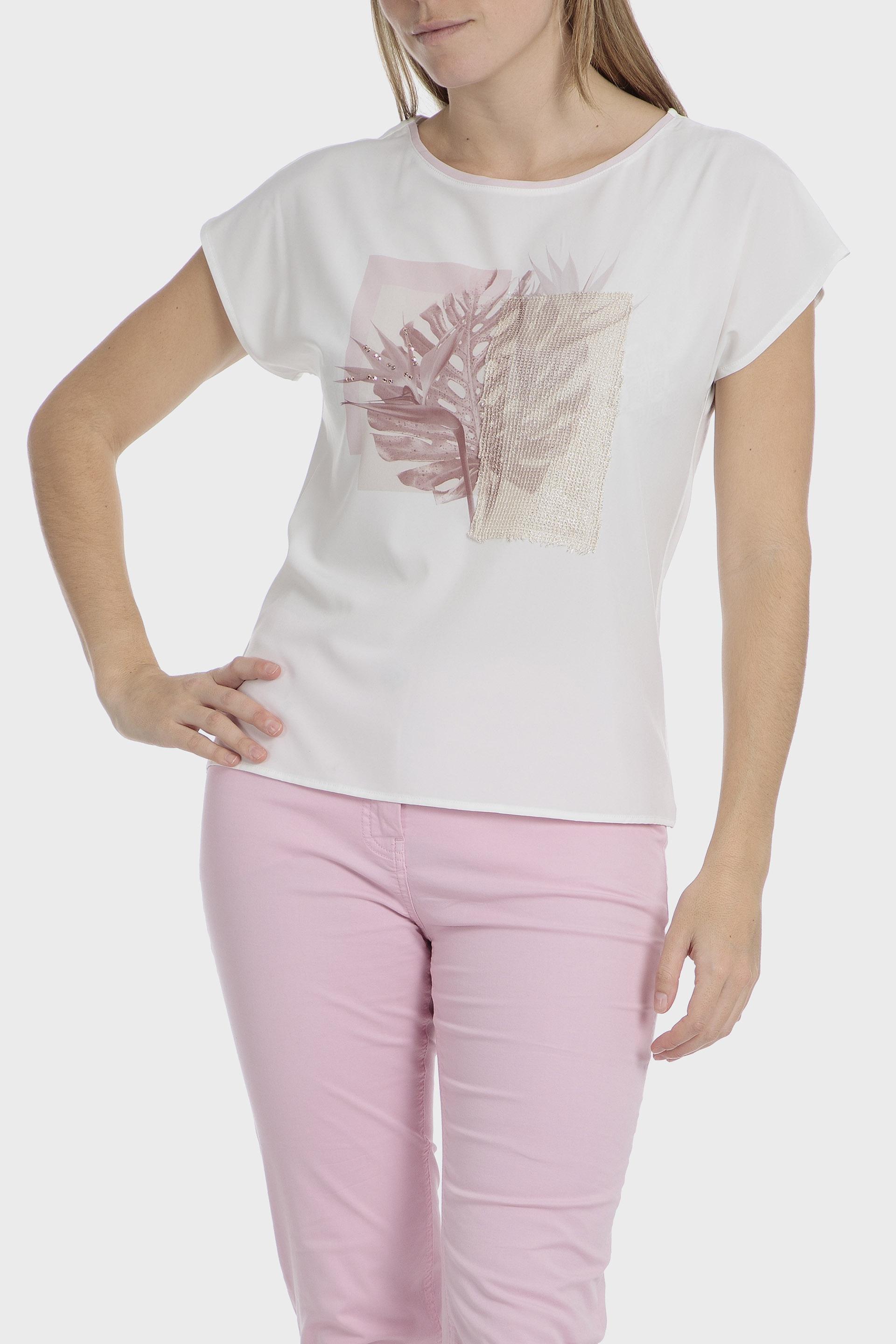 تيشيرت بطبعة، أبيض, Beige Talc, large image number 0