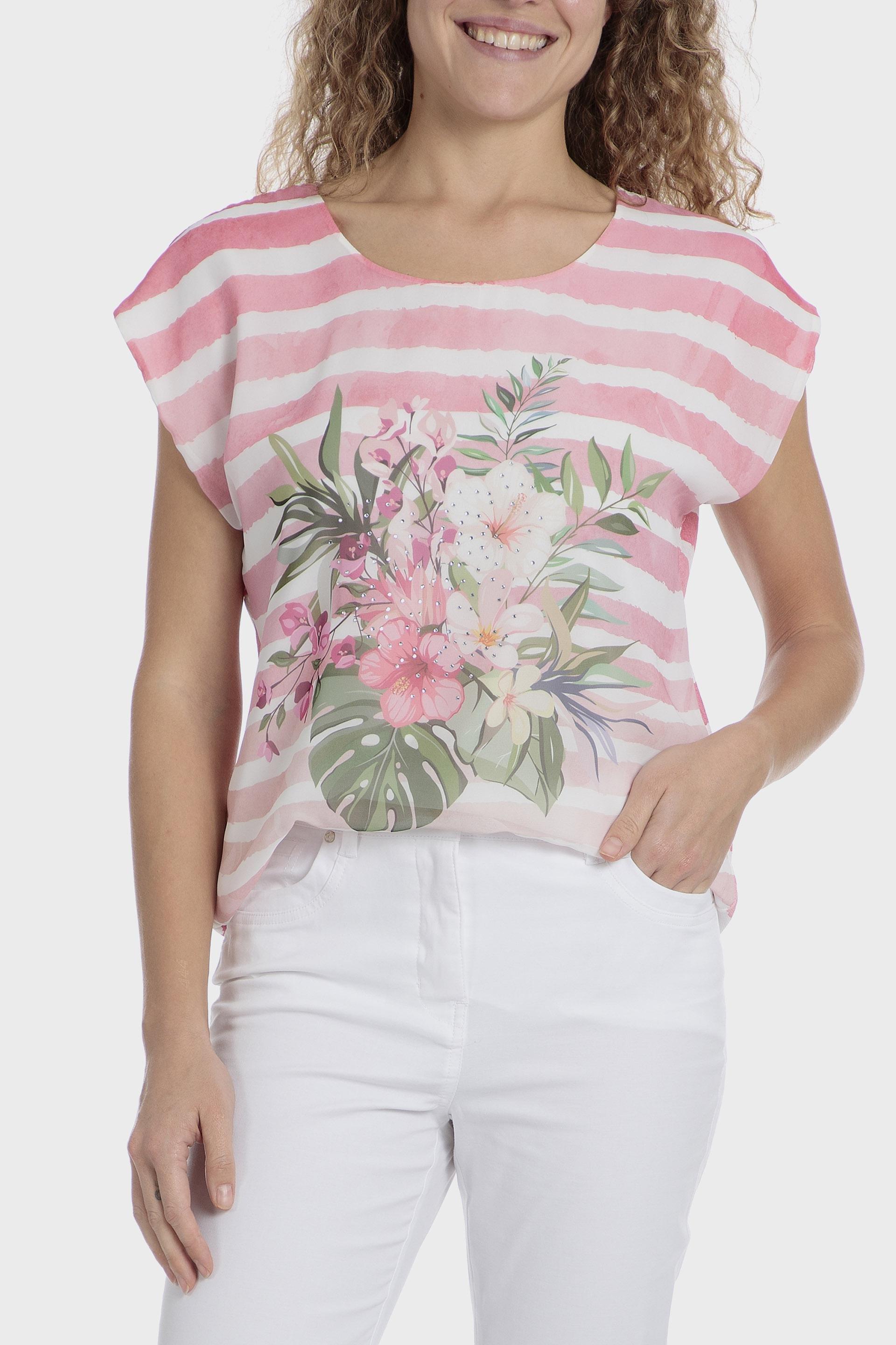 تيشيرت بنقشة زهور, 3701_107, medium