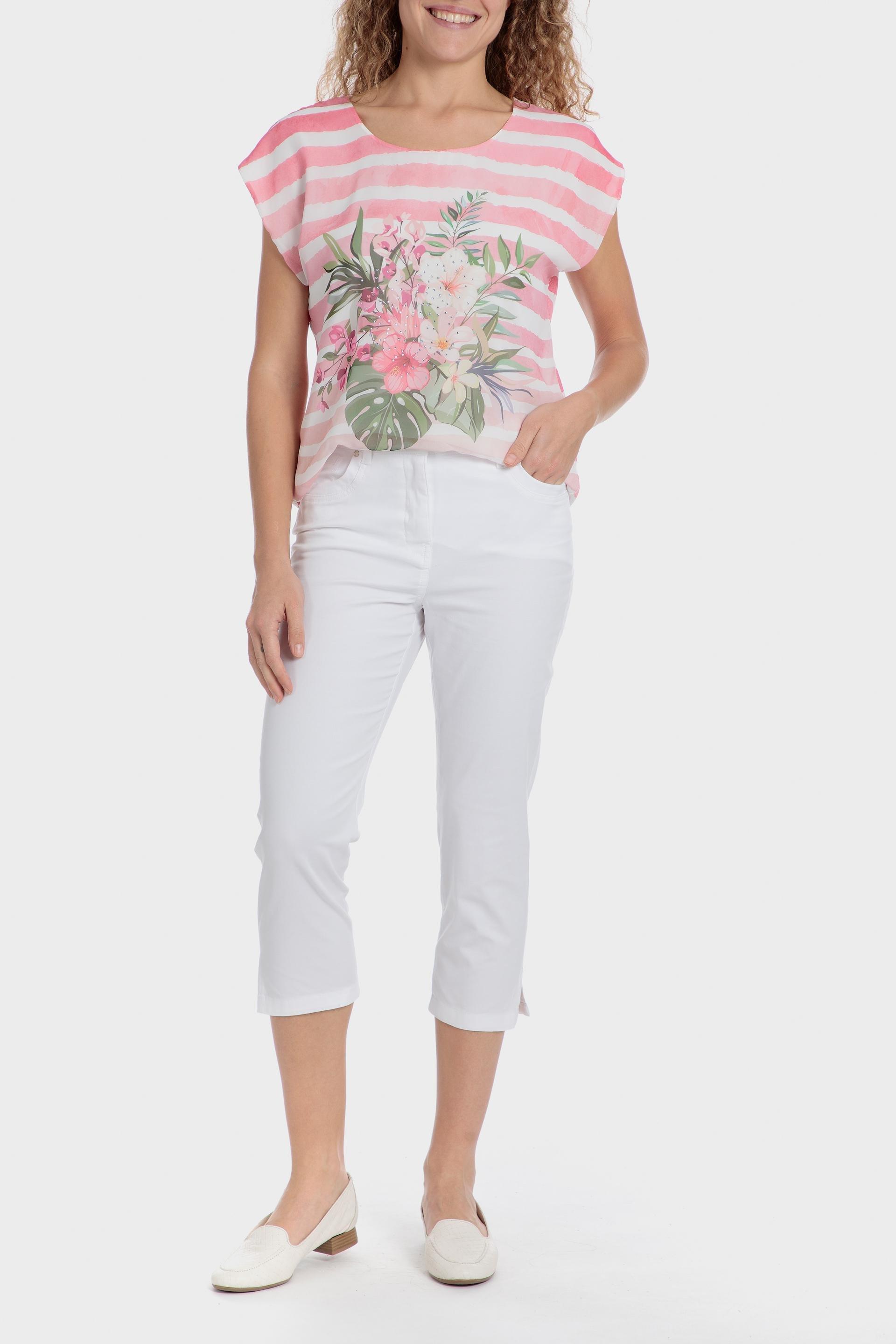 تيشيرت بنقشة زهور, 3701_107, medium