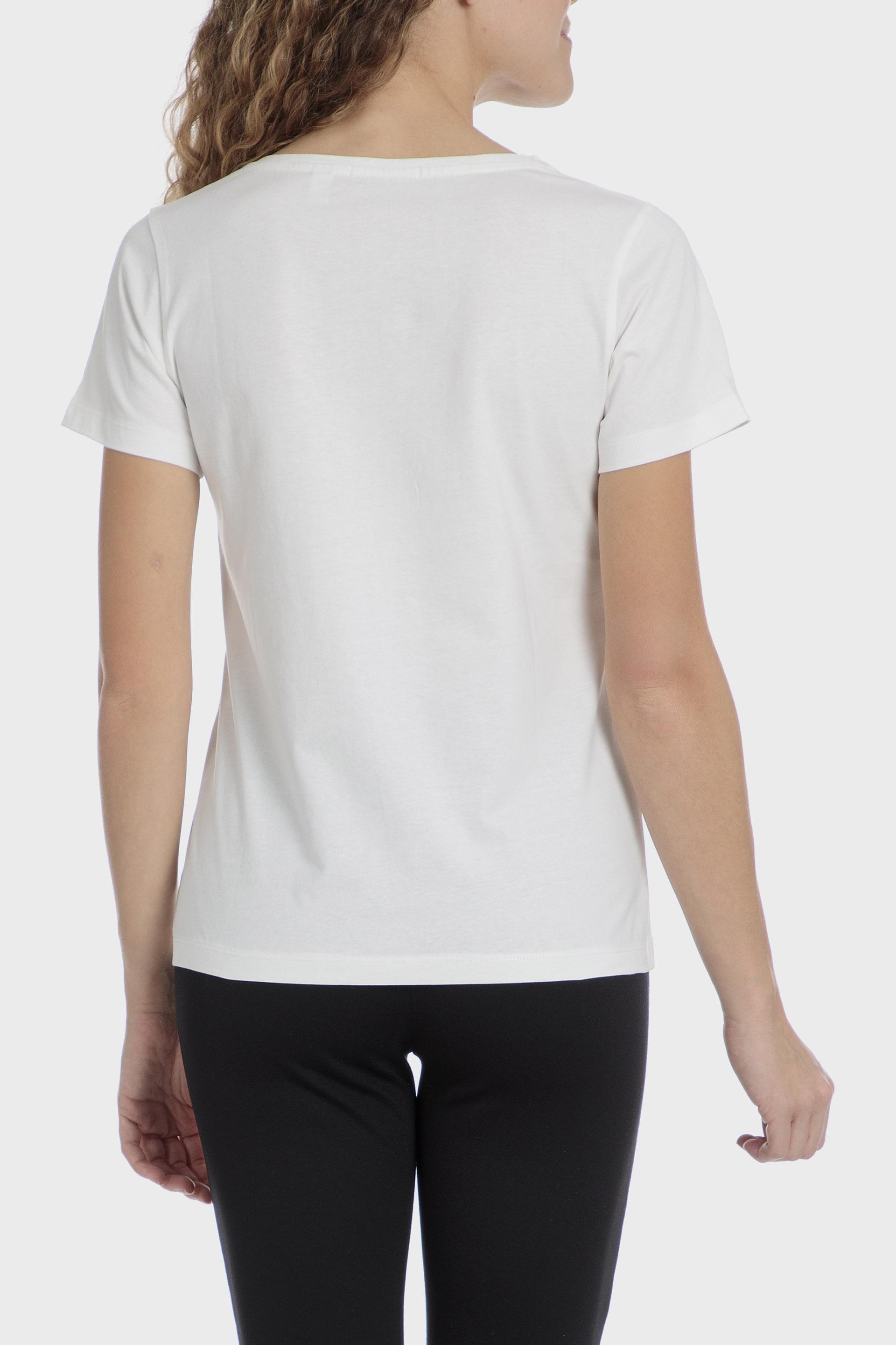 White Studded T-Shirt, 3701_232, medium