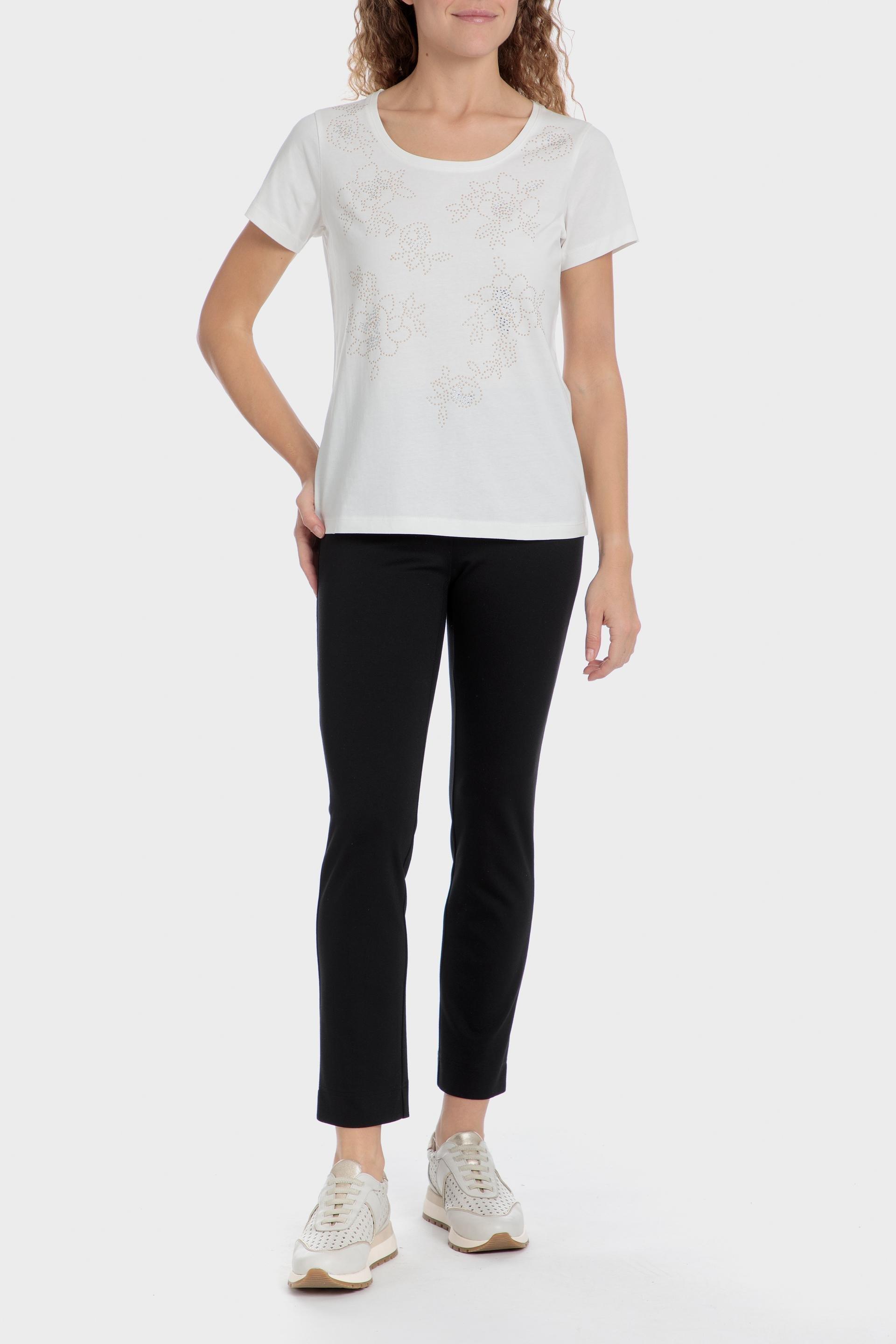 White Studded T-Shirt, 3701_232, medium