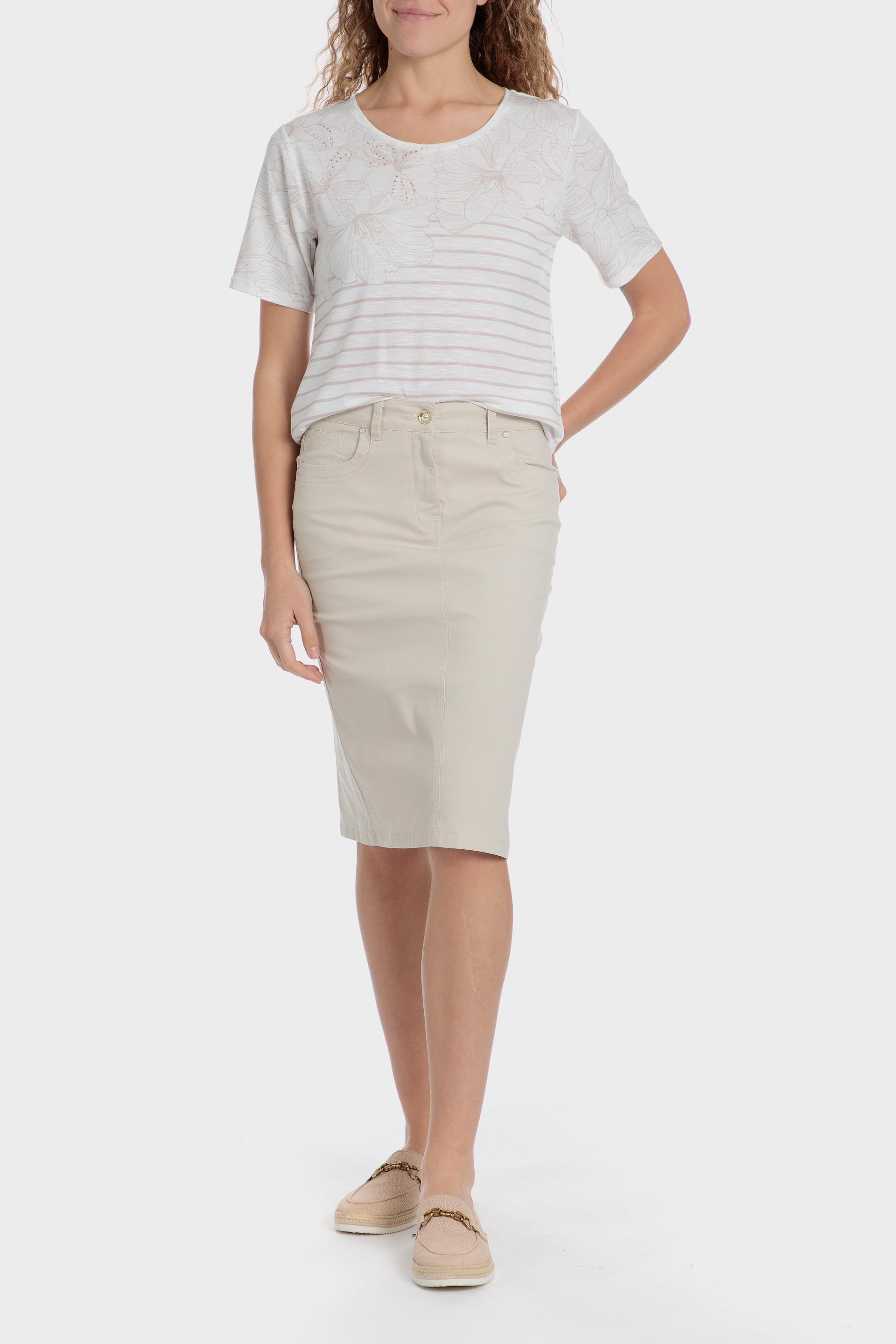 تيشيرت مخطط، أبيض, 3701_232, large image number 2