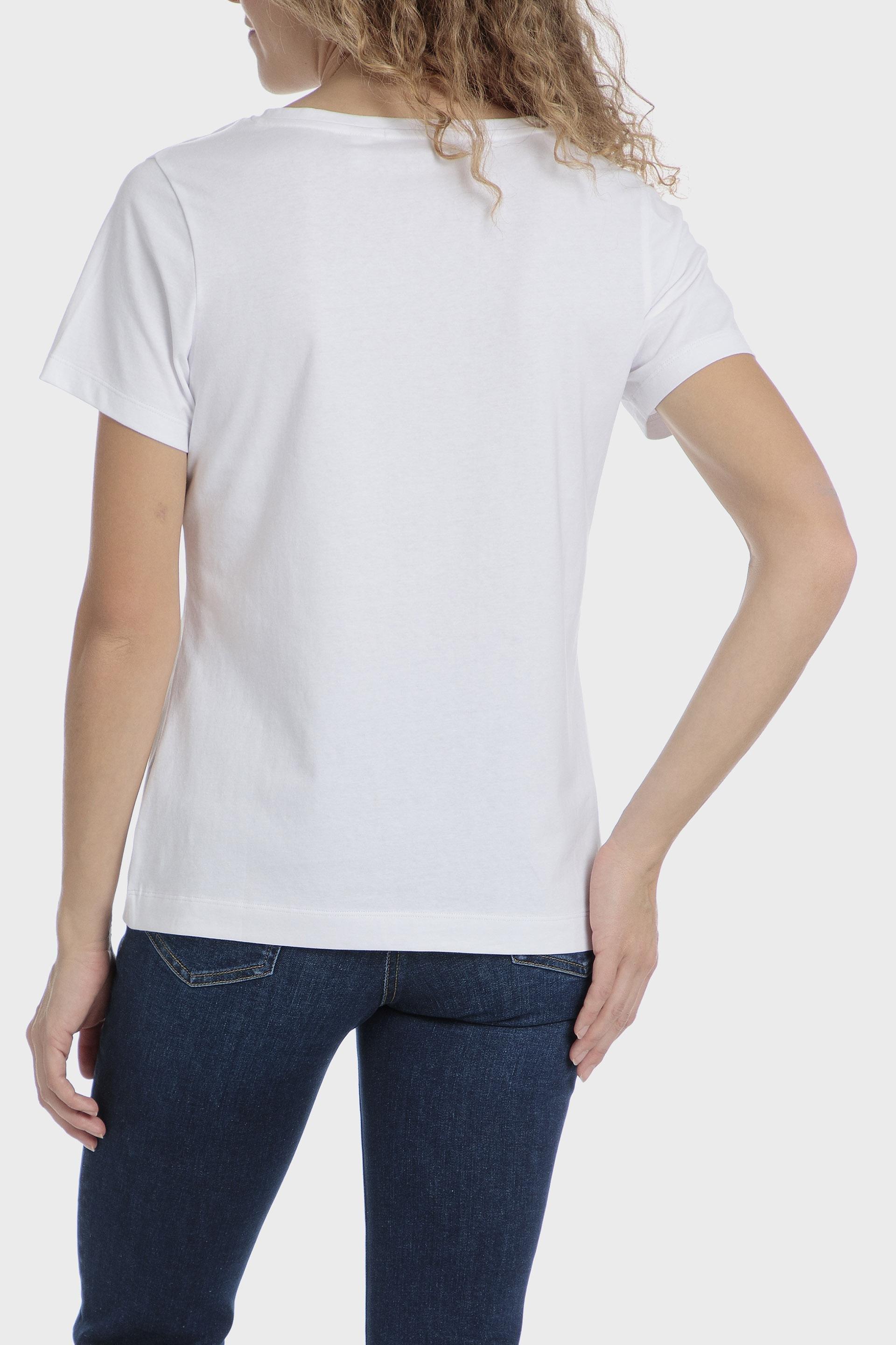 White Embroidered T-Shirt, , large image number 1