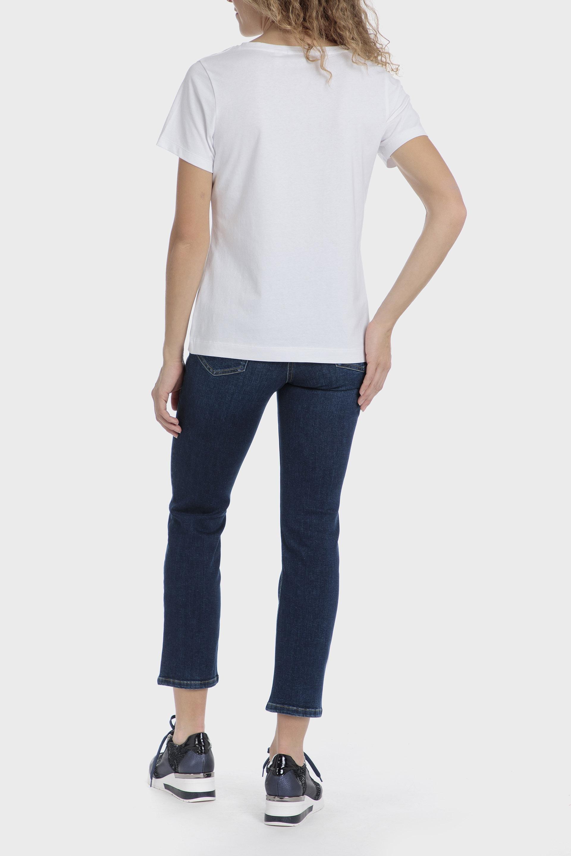 White Embroidered T-Shirt, , large image number 3