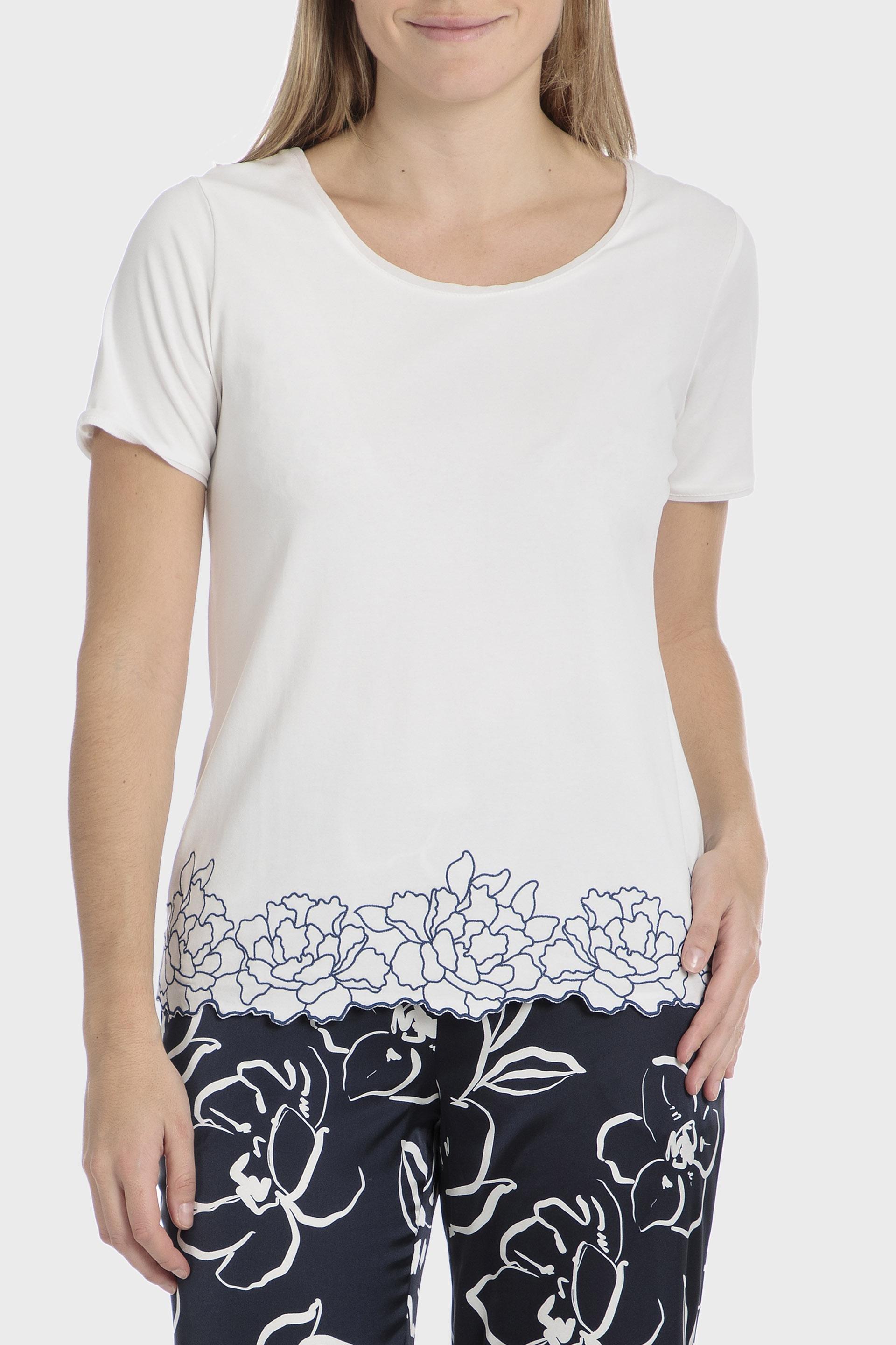 White Embroidered T-Shirt, 3701_232, large image number 0