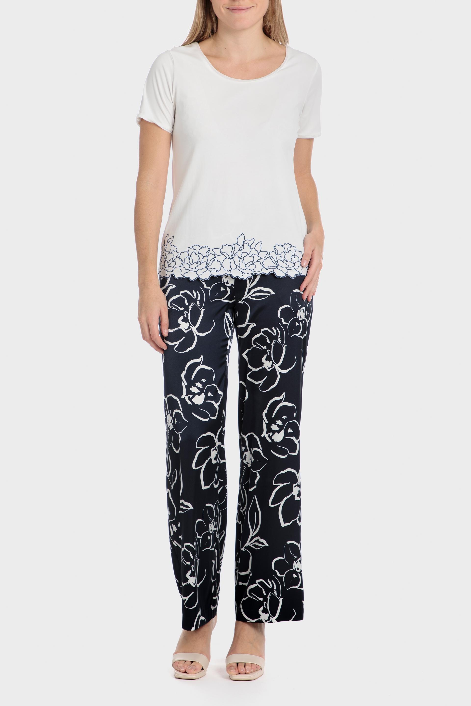 White Embroidered T-Shirt, 3701_232, large image number 2