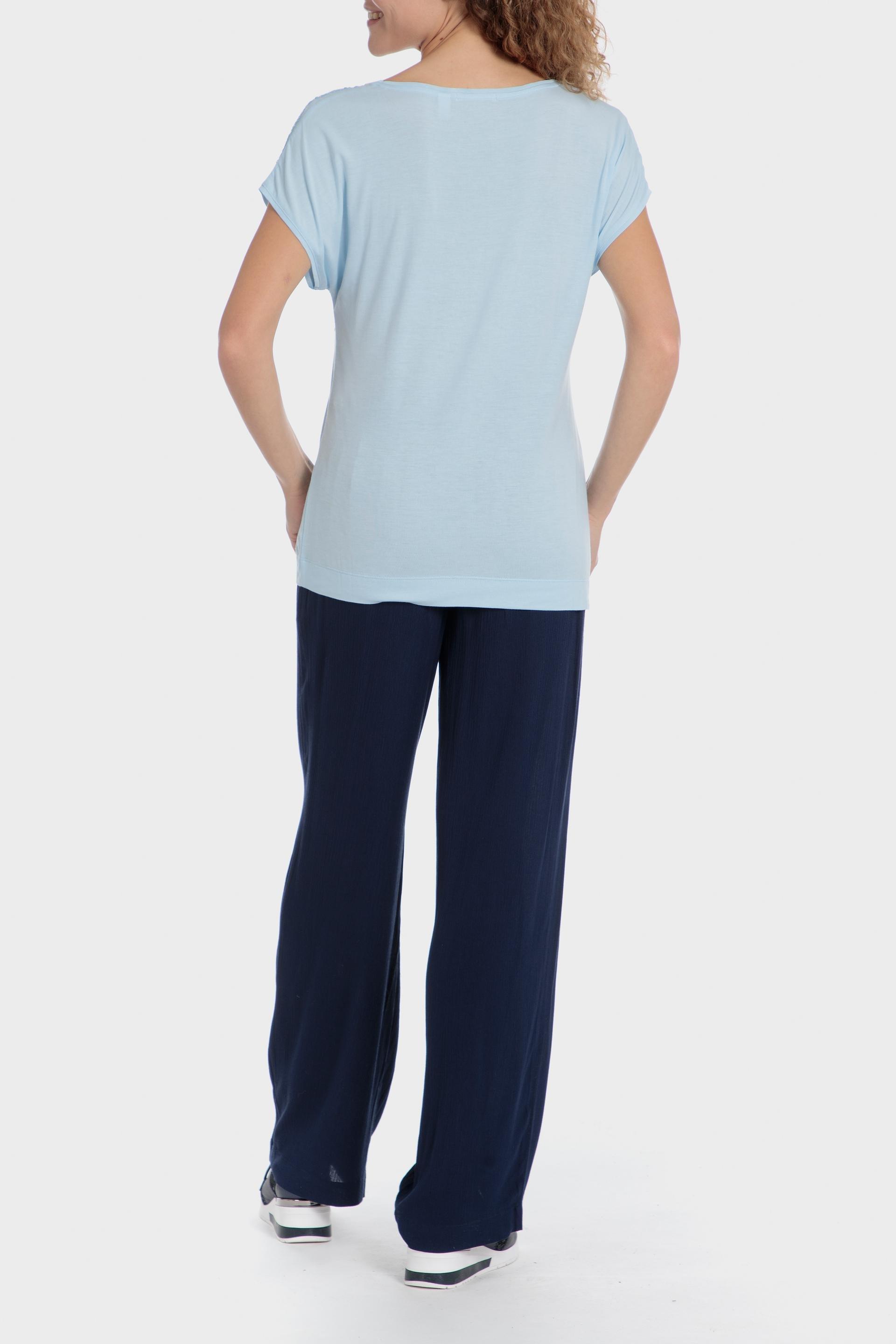 تيشيرت بتفاصيل معدنية، أزرق, Blue Sky, large image number 3