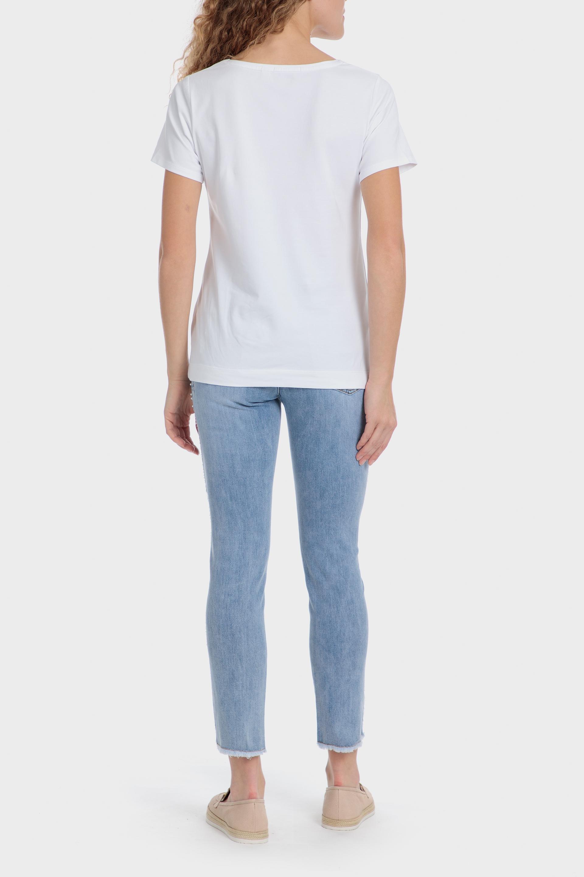 White Floral T-Shirt, , large image number 3