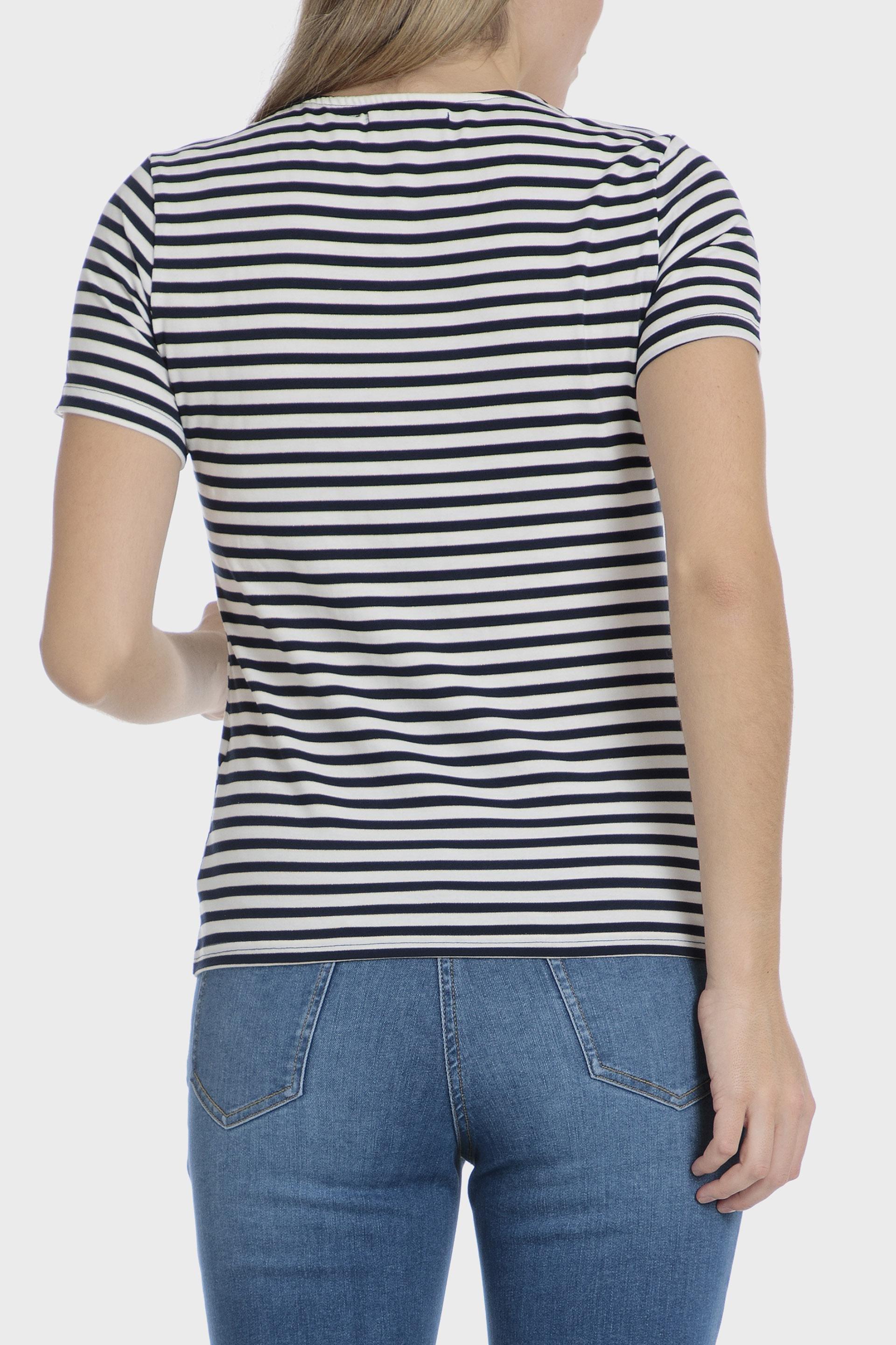 Multicolour Floral Striped T-Shirt, , large image number 1
