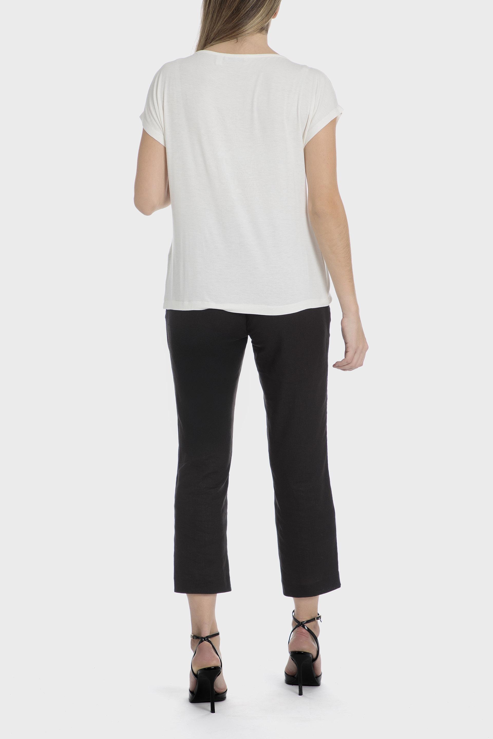 تيشيرت بنقشة زهور، أبيض, Beige Talc, large image number 3