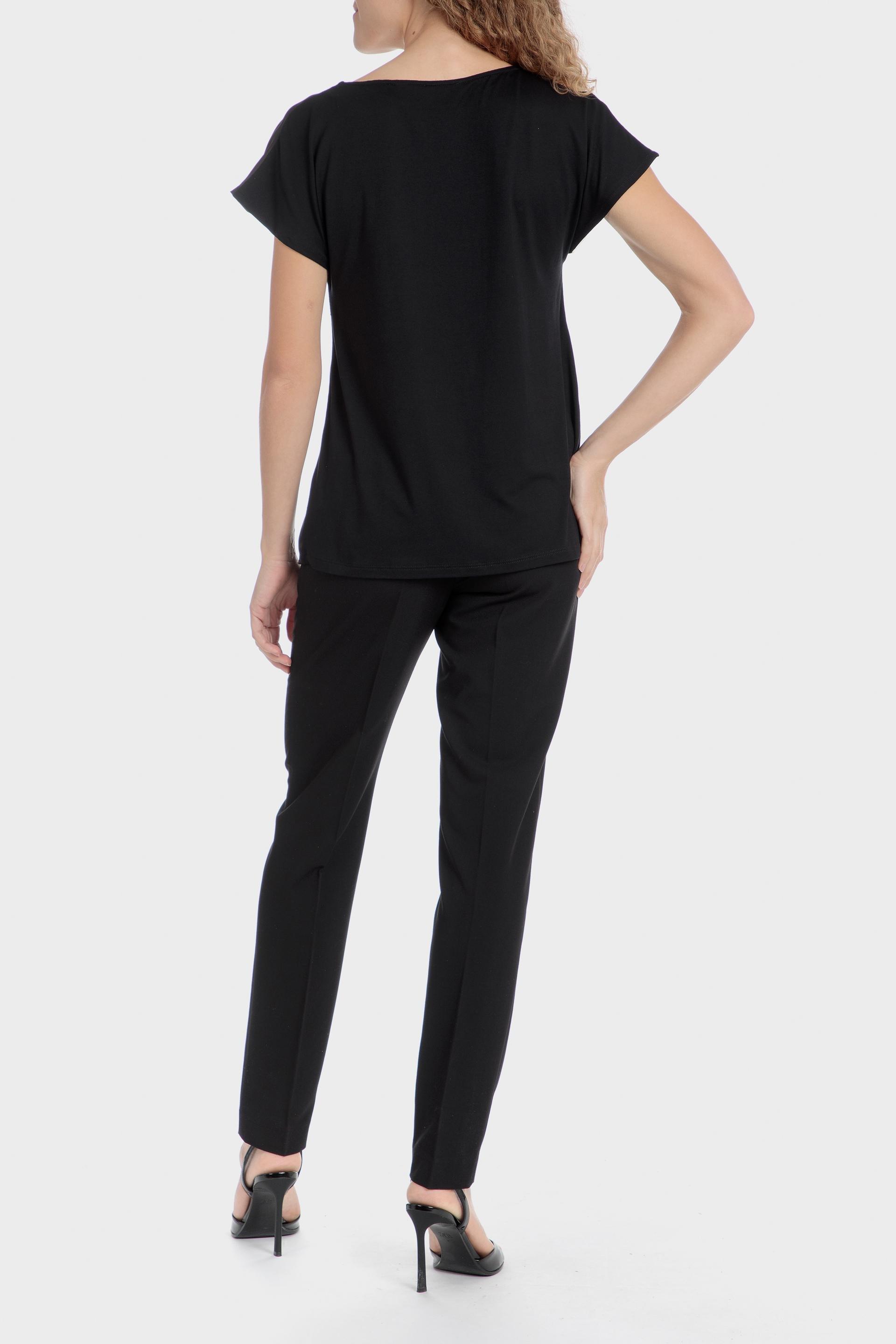 Black Rhinestone Printed T-Shirt, 3701_120, large image number 3