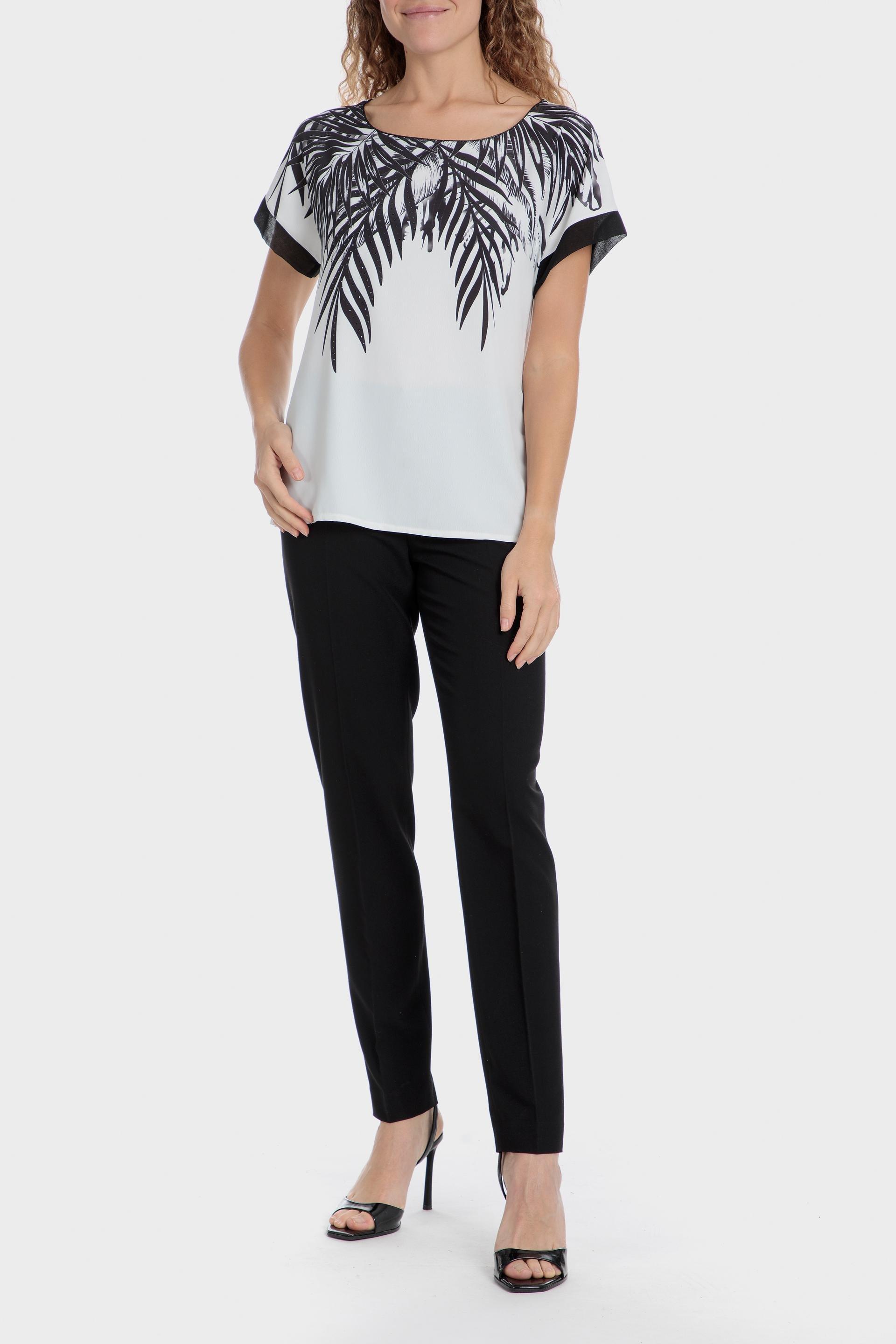 White Patterned Blouse, , large image number 2