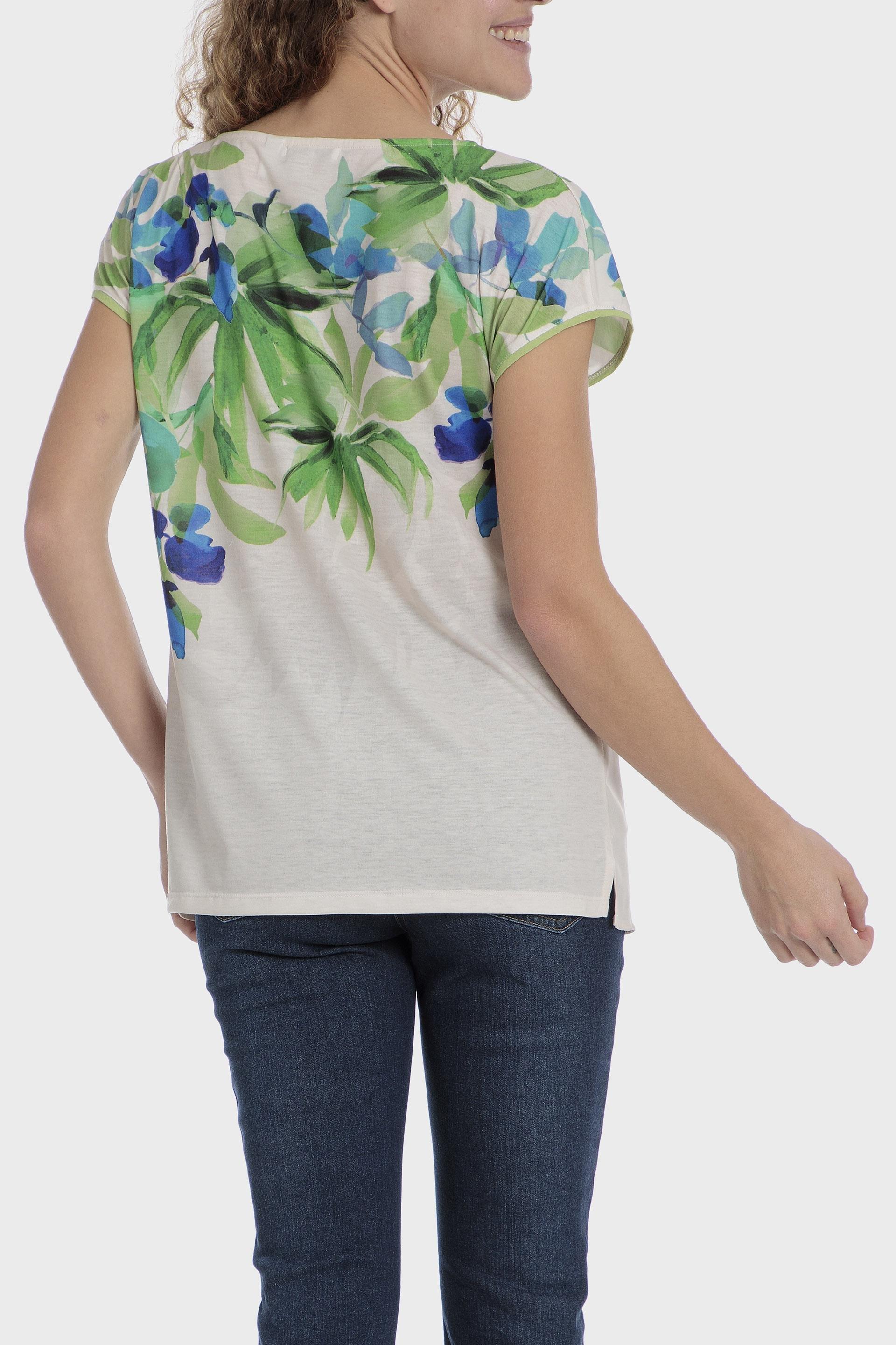 Multicolour Floral Print T-Shirt, 3701_105, large image number 1
