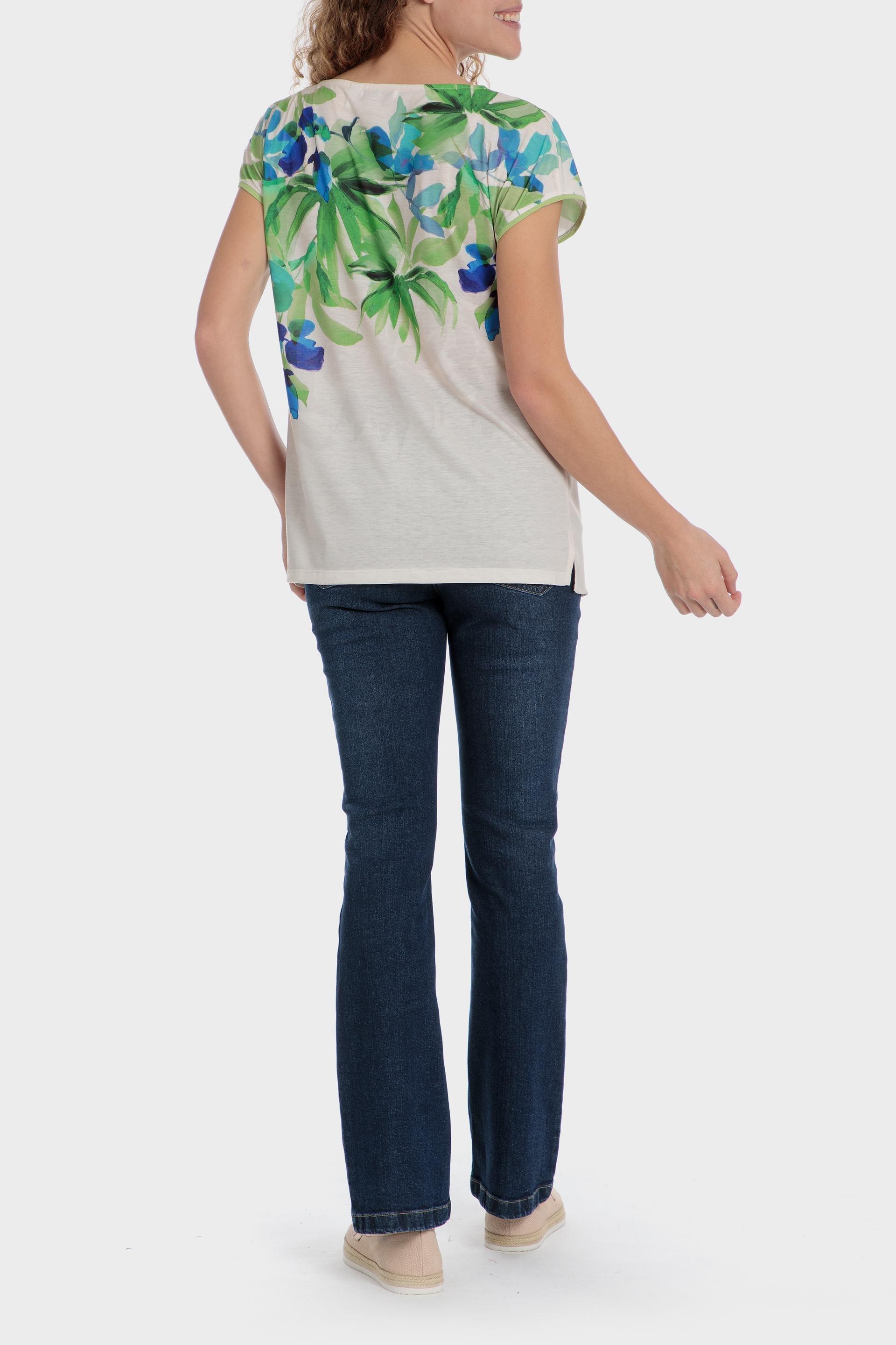 Multicolour Floral Print T-Shirt, 3701_105, large image number 3
