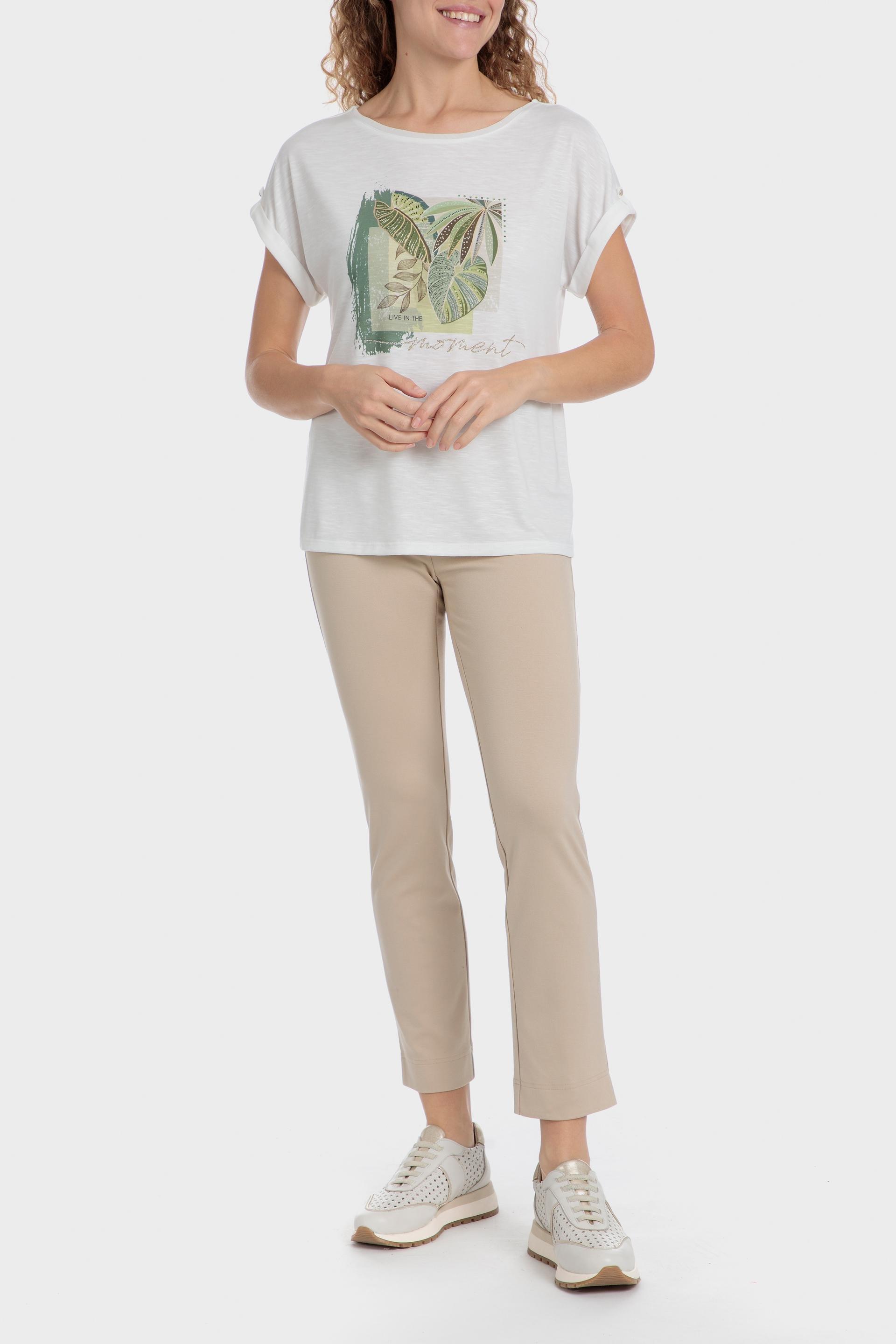 Rhinestone Tropical Casual T-Shirt, , large image number 2