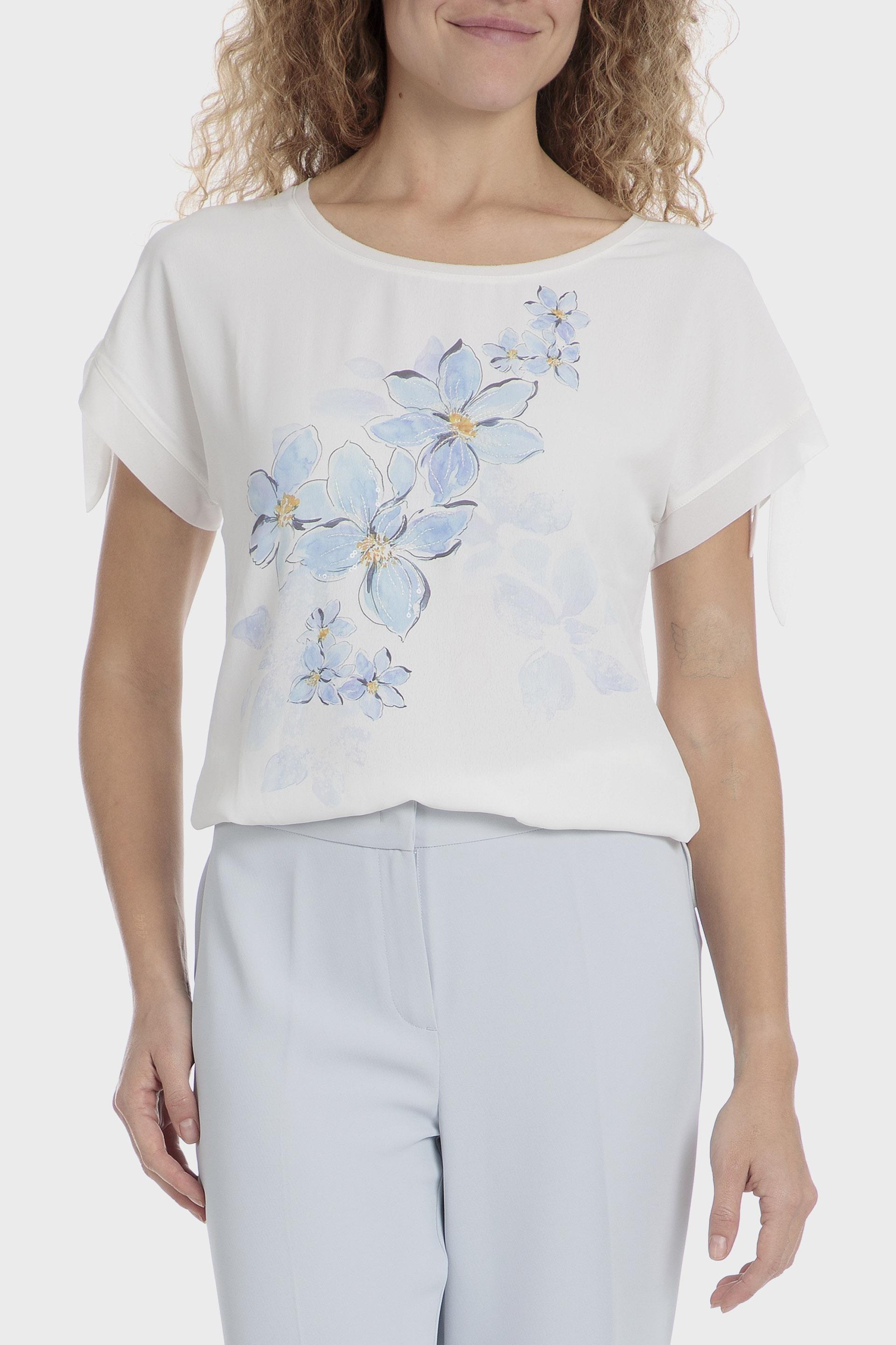 White Printed T-Shirt, , large image number 0