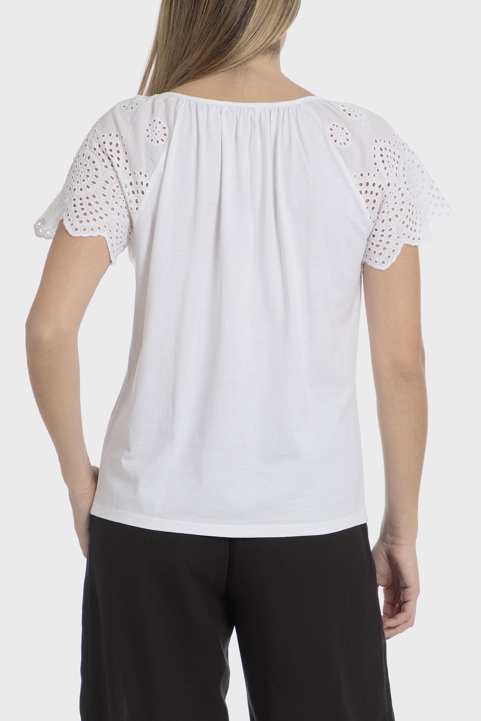 White Tassels T-Shirt, Beige Talc, medium