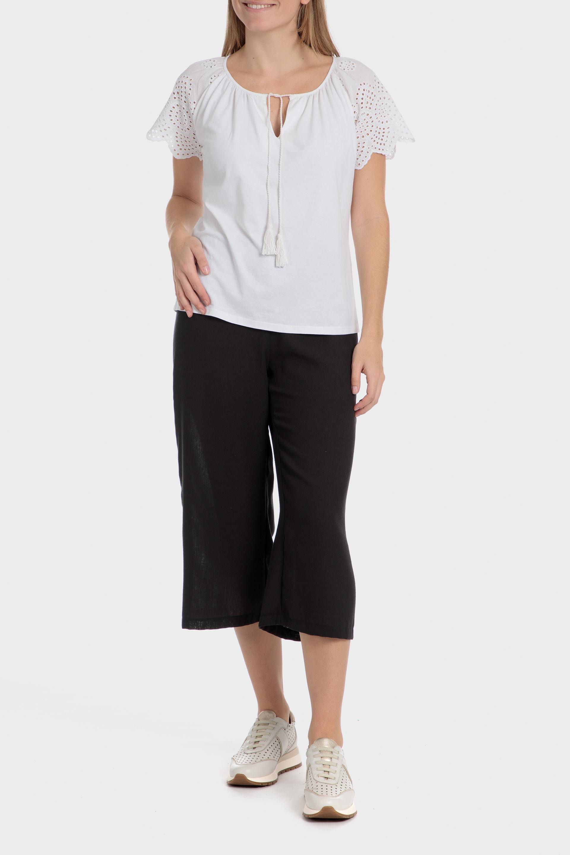 White Tassels T-Shirt, Beige Talc, medium
