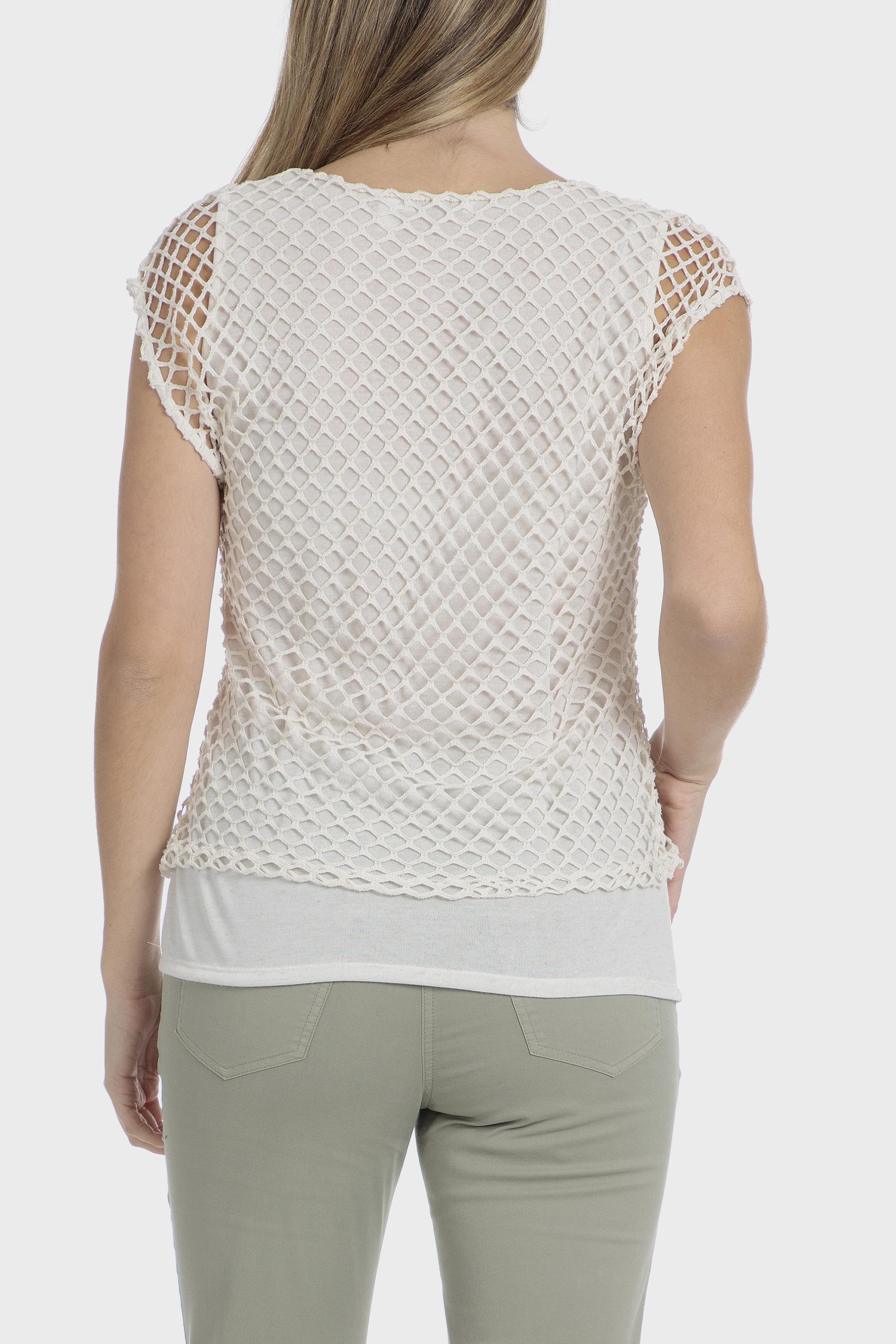 White Mesh T-Shirt, , large image number 1