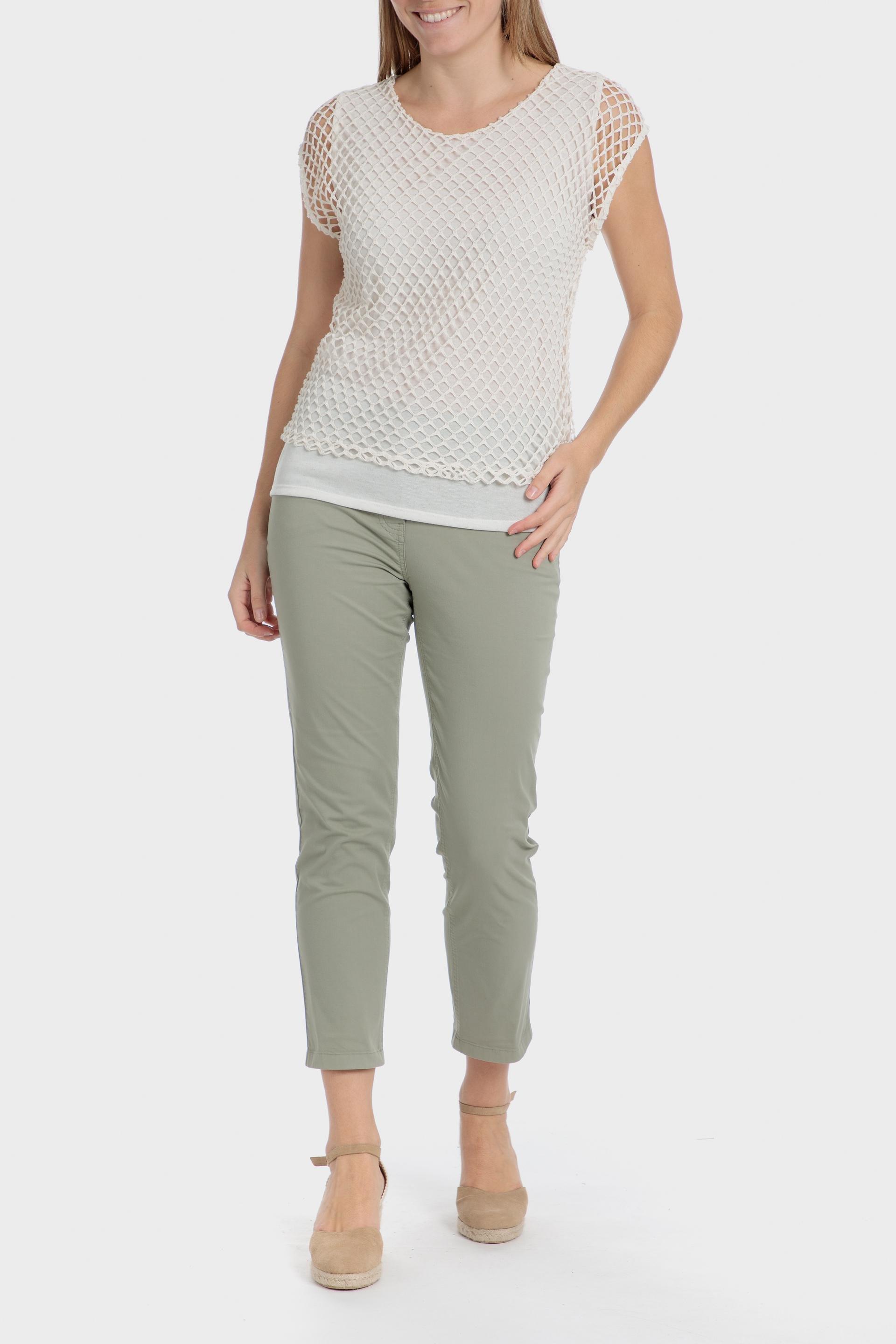White Mesh T-Shirt, , large image number 2
