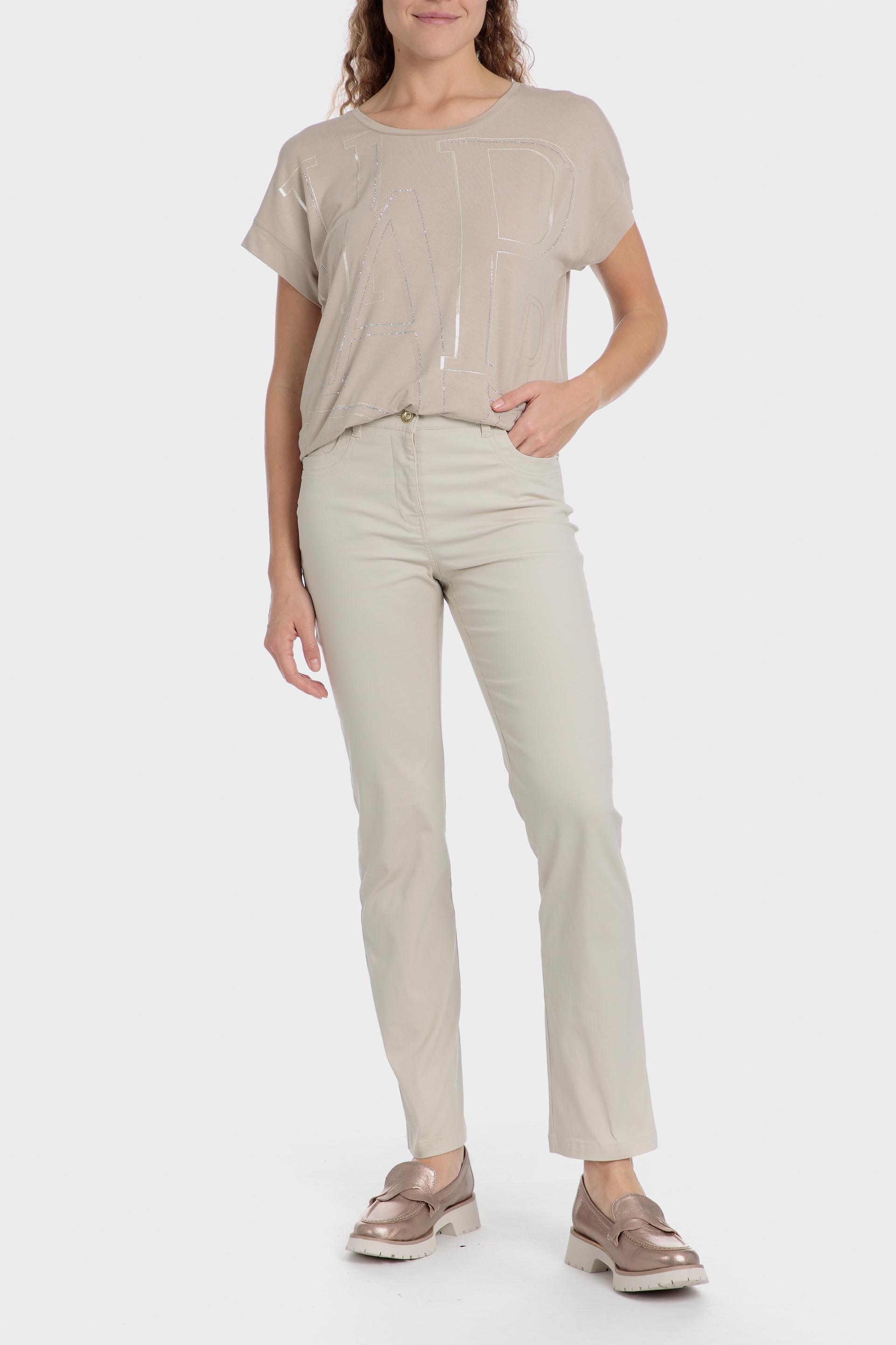 Beige T-Shirt With Gemstones, , large image number 2