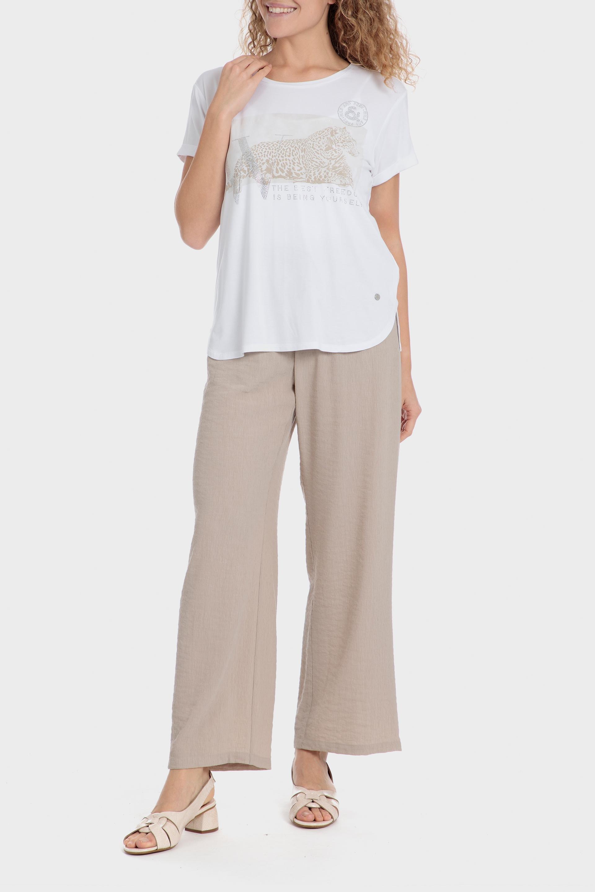 White Printed T-Shirt, , large image number 2