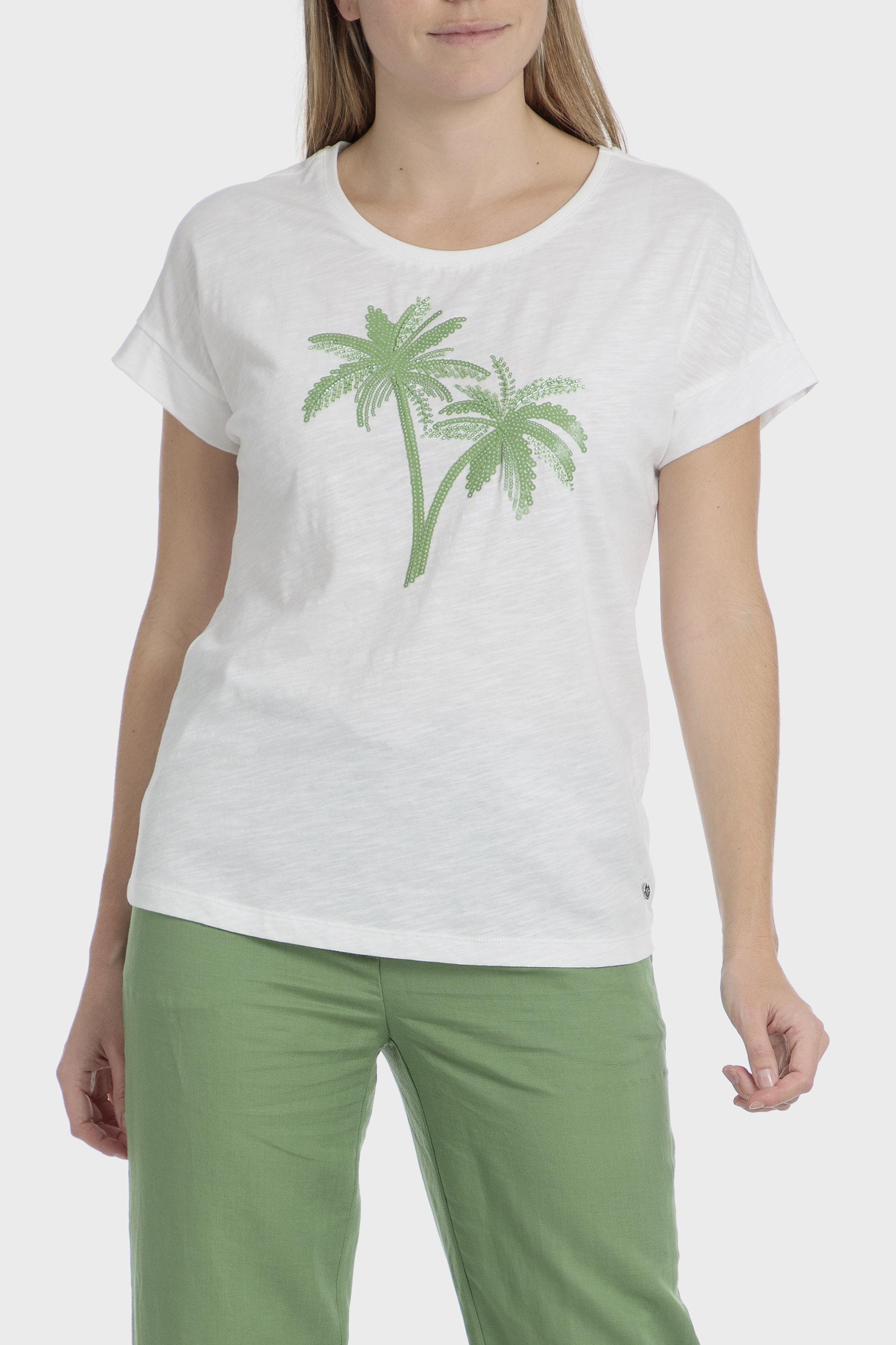 White Graphic Print Casual T-Shirt, , large image number 0