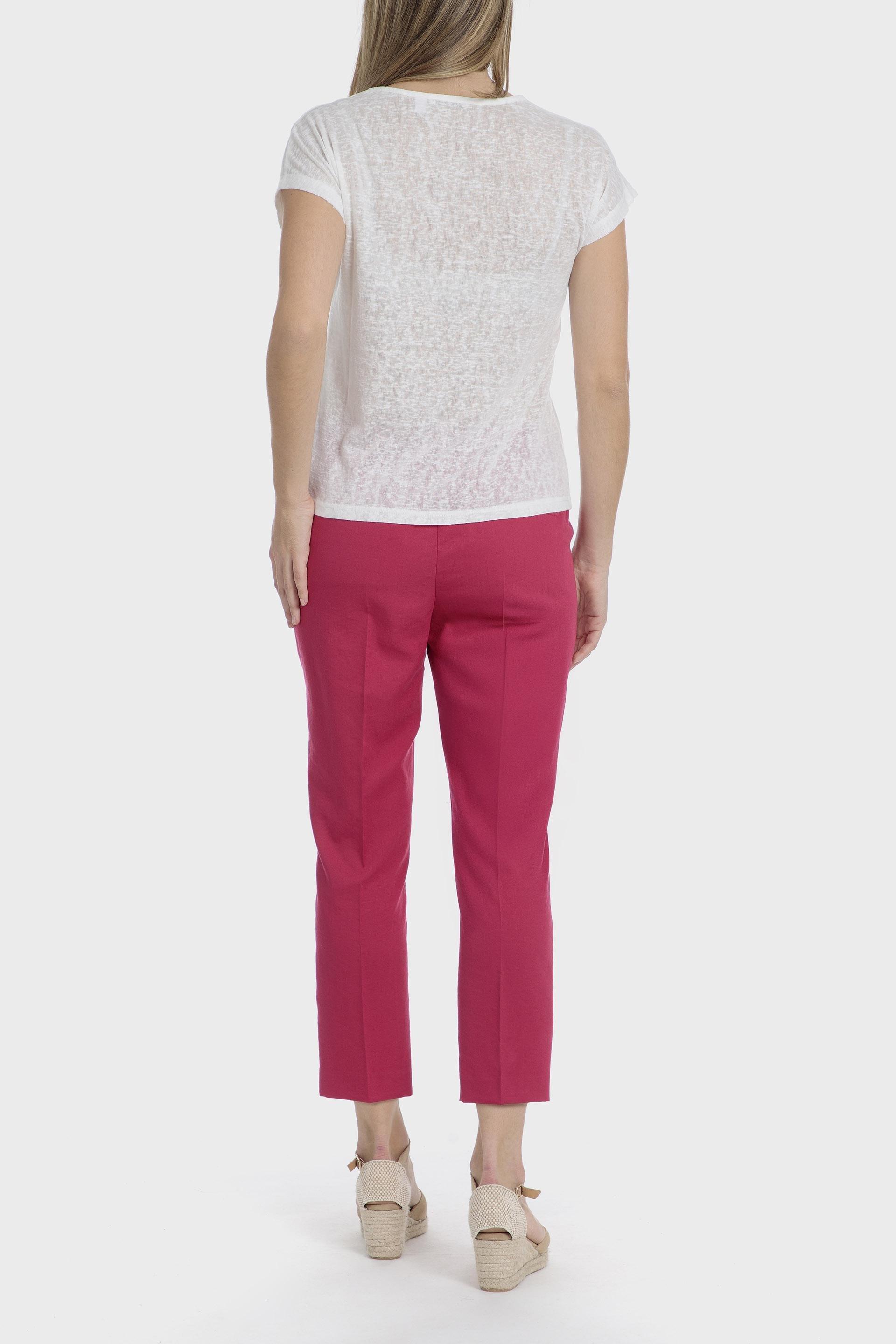 White Floral Print T-Shirt, 3701_107, large image number 4