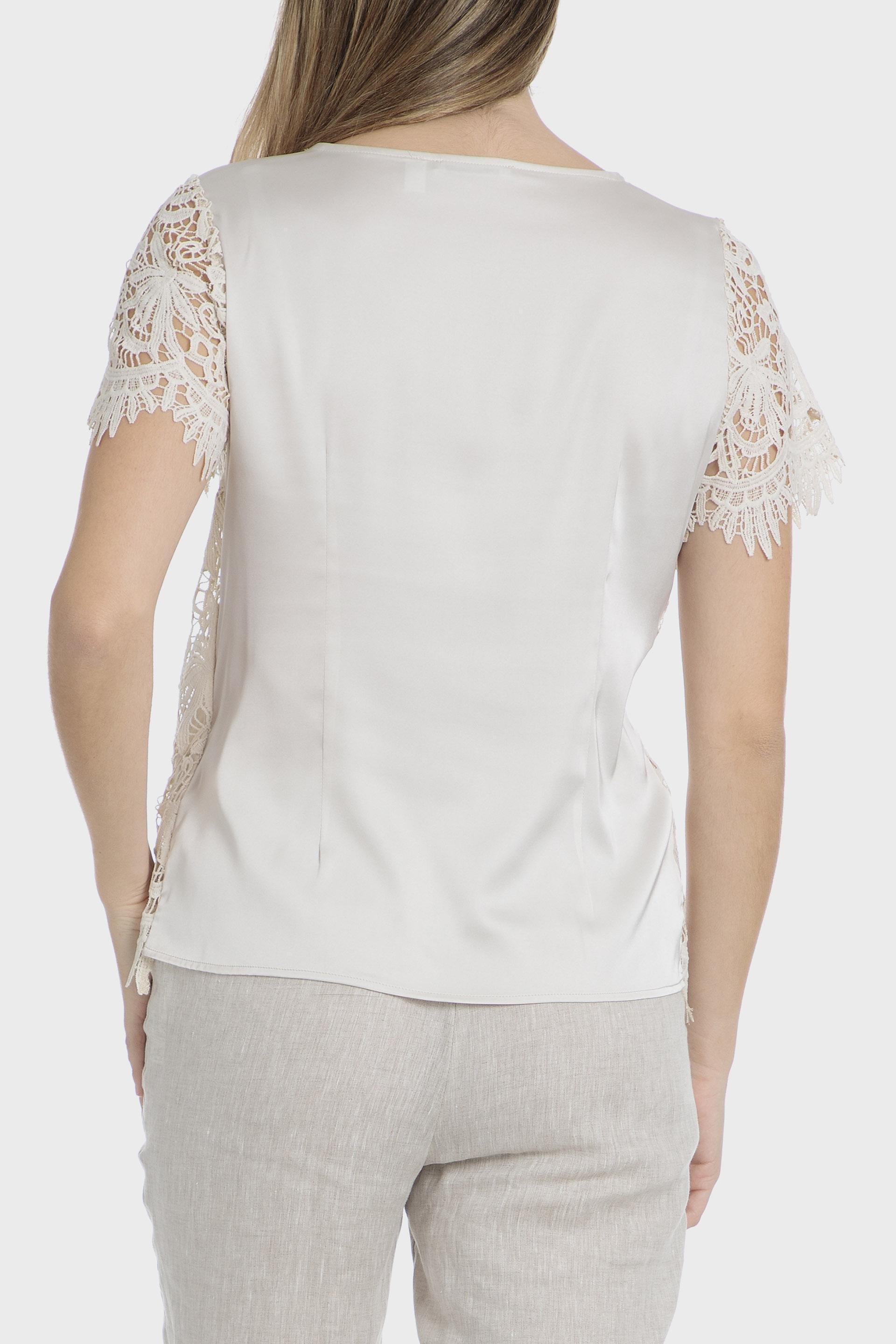 Beige Crochet Blouse, , large image number 1